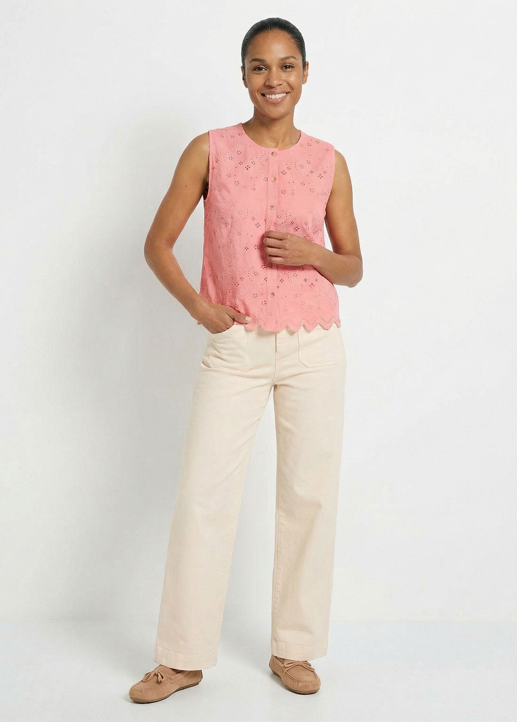 Broderie_anglaise_cotton_button-up_tank_top_Candy_pink_SF1_slim