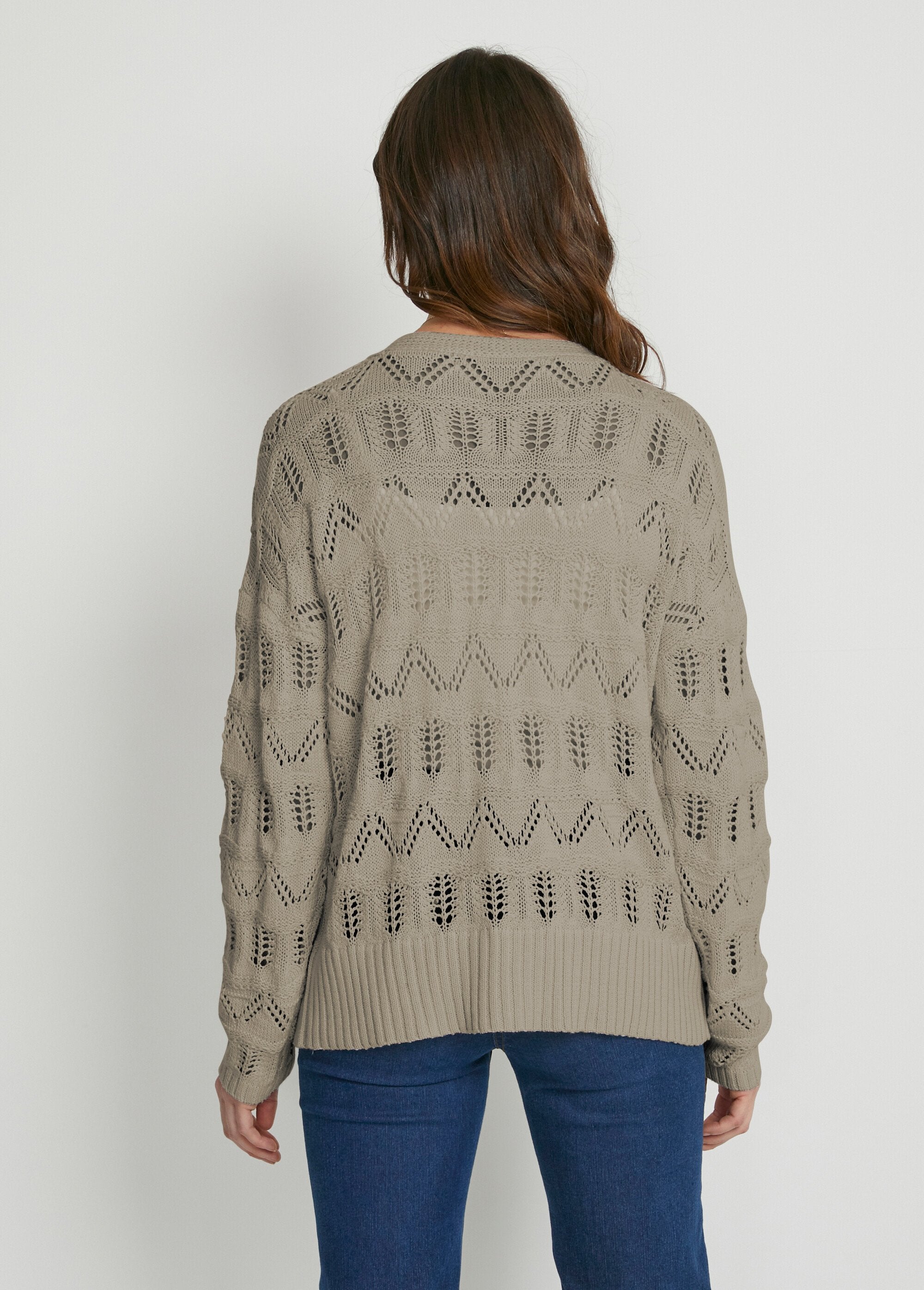 Short_openwork_knit_buttoned_vest_Khaki_DO1_slim