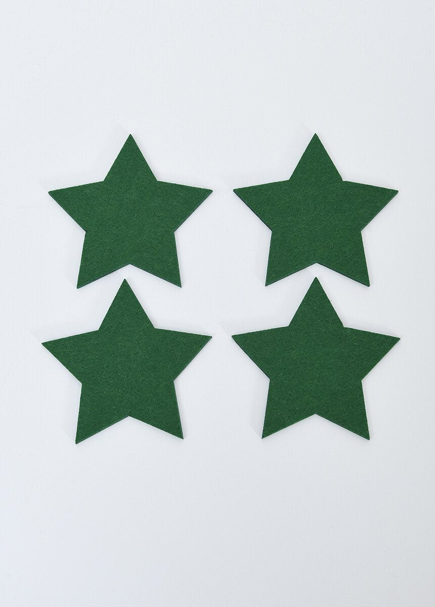 Set_of_4_RPET_felt_star_coasters_Green_lot_4_DE1_slim