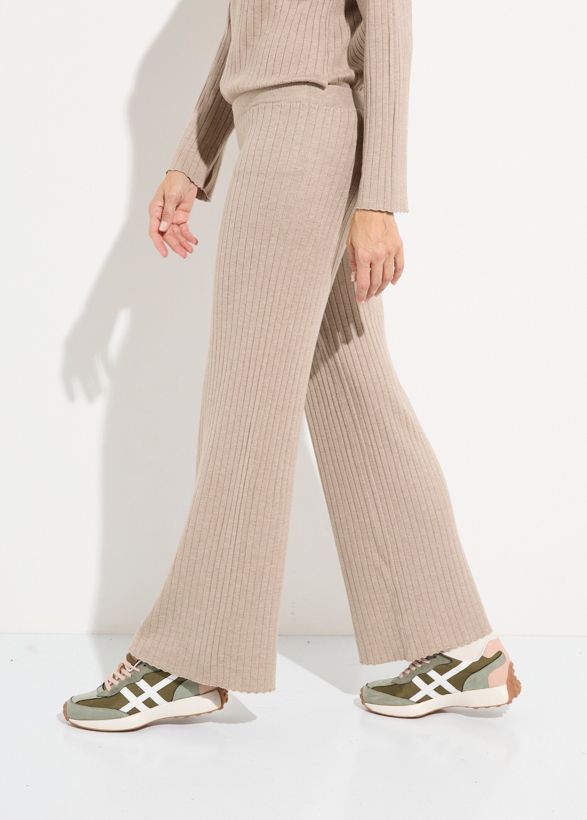 Comfort_pants,_flat_ribbed_knit_Beige_GA1_slim