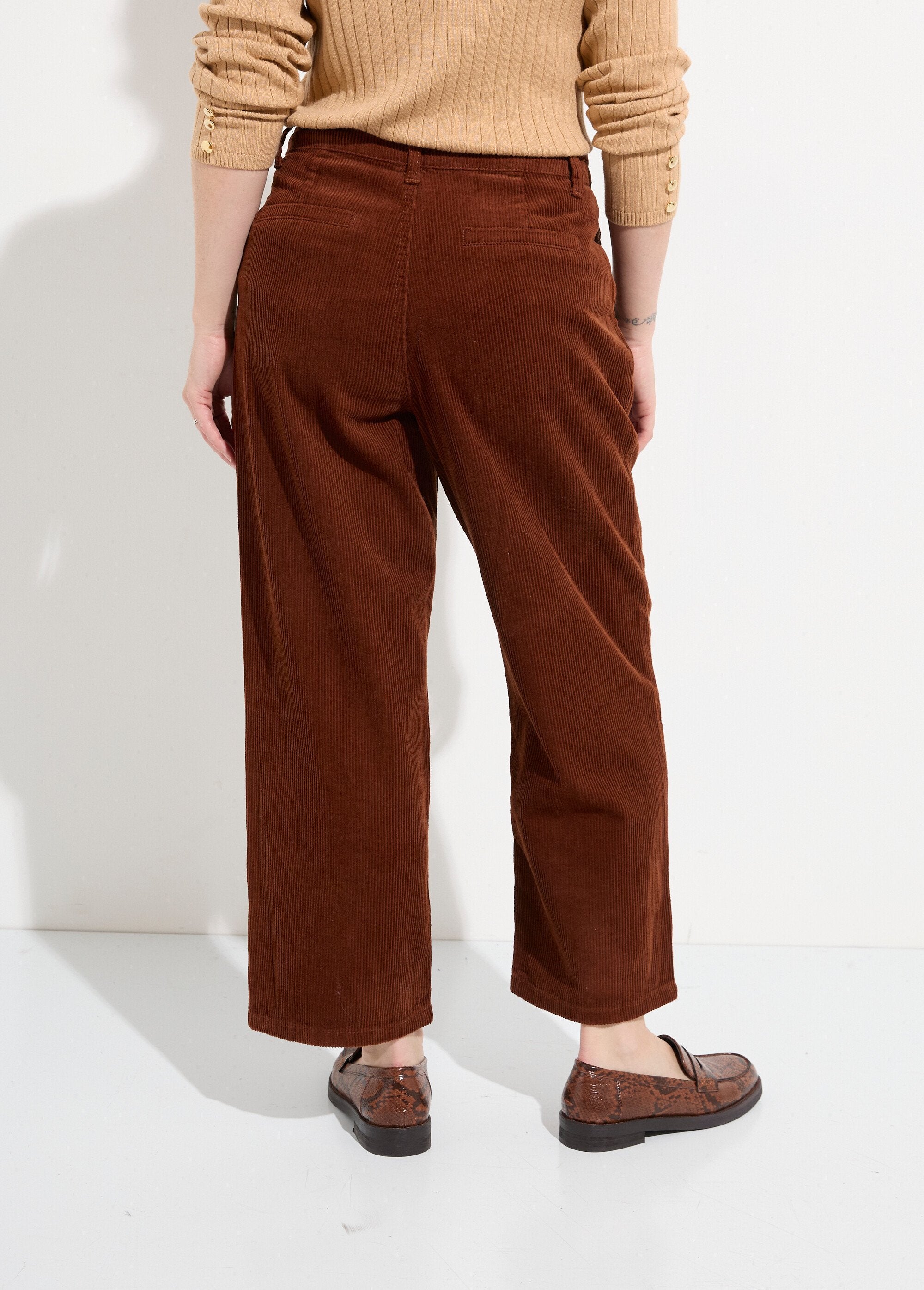 Wide-leg_corduroy_trousers,_petite_size_Brown_DO1_slim