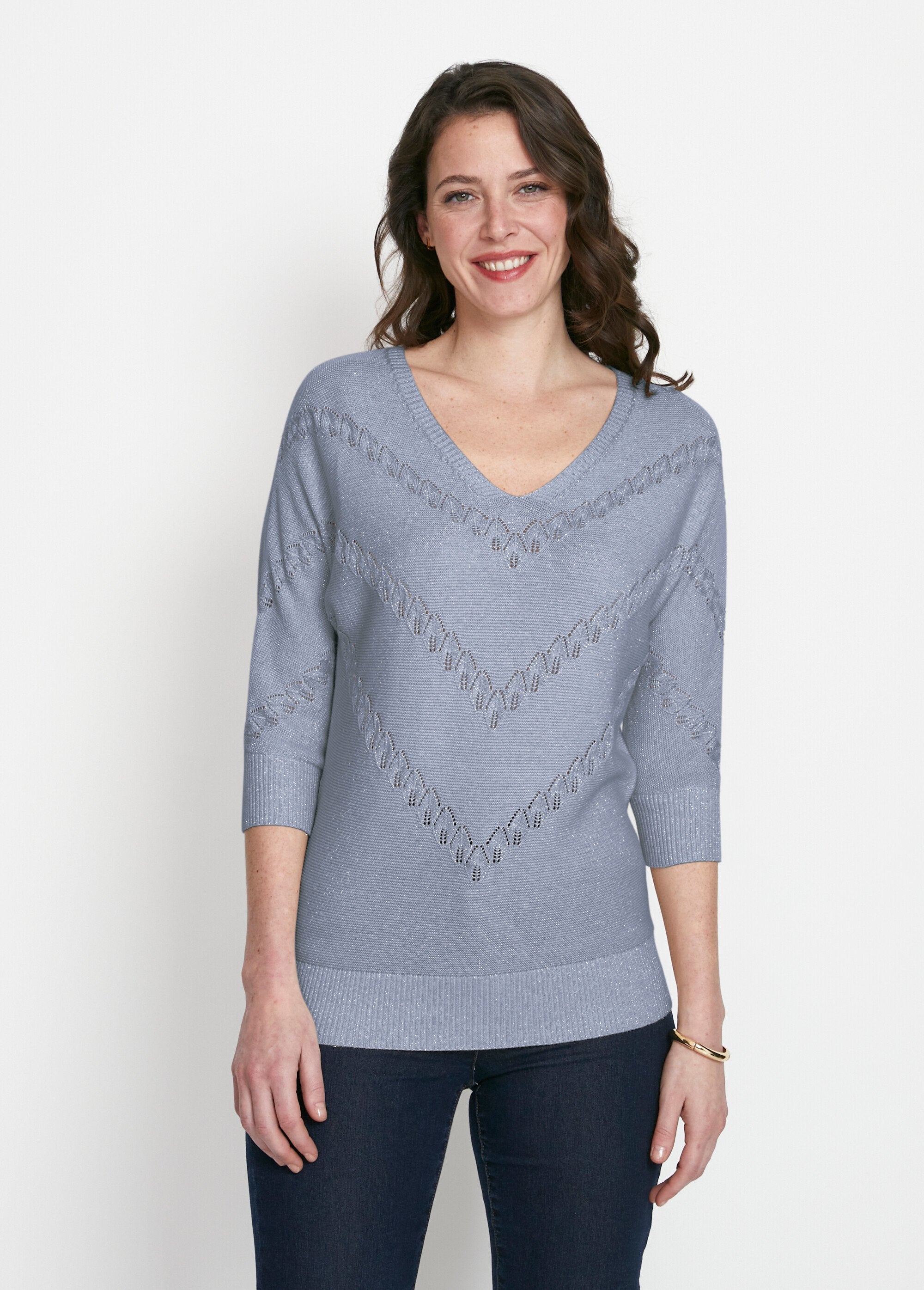 Openwork_fancy_shiny_knit_sweater_Blue_FA1_slim