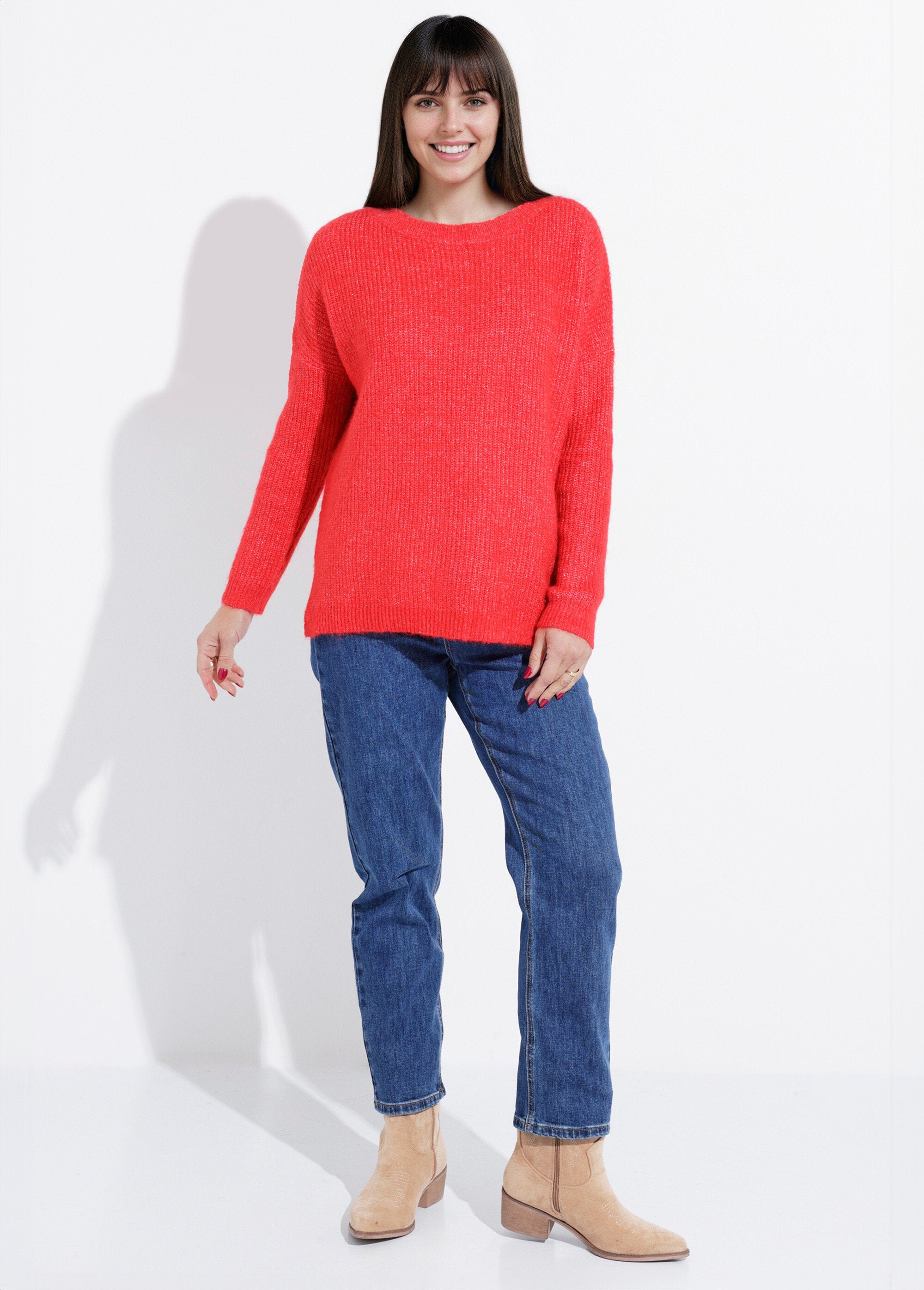 Boat_neck_fluffy_knit_sweater_Red_SF1_slim