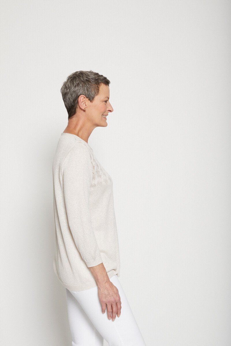 3/4_sleeve_sweater_with_a_shiny_knit_Pearly_beige_DR1_slim