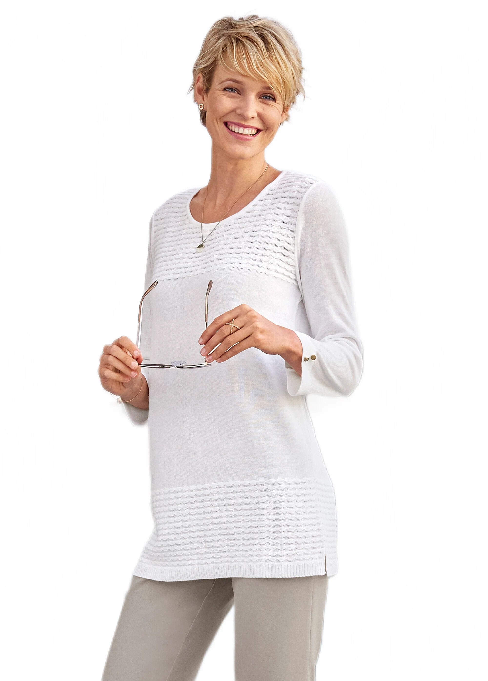 3/4_sleeve_fancy_knit_tunic_sweater_White_FA1_slim