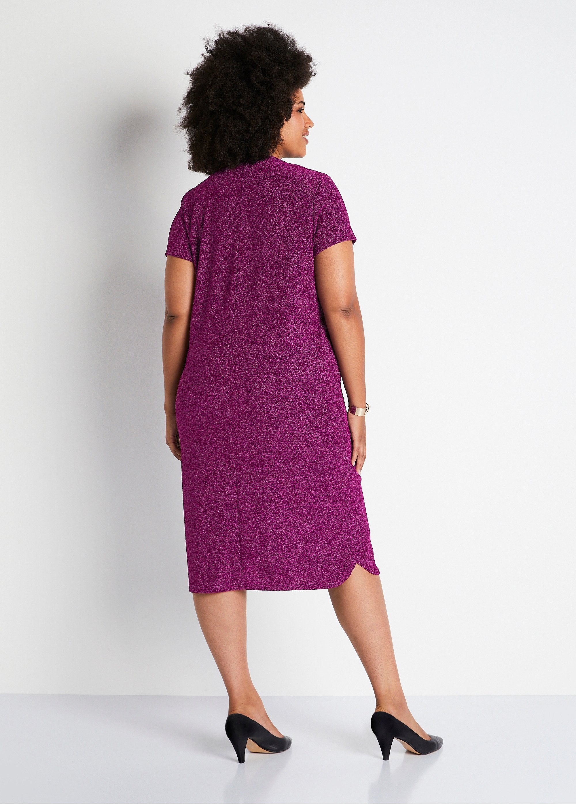 Short_flared_dress_in_shiny_knit_Pink_DO1_curvy