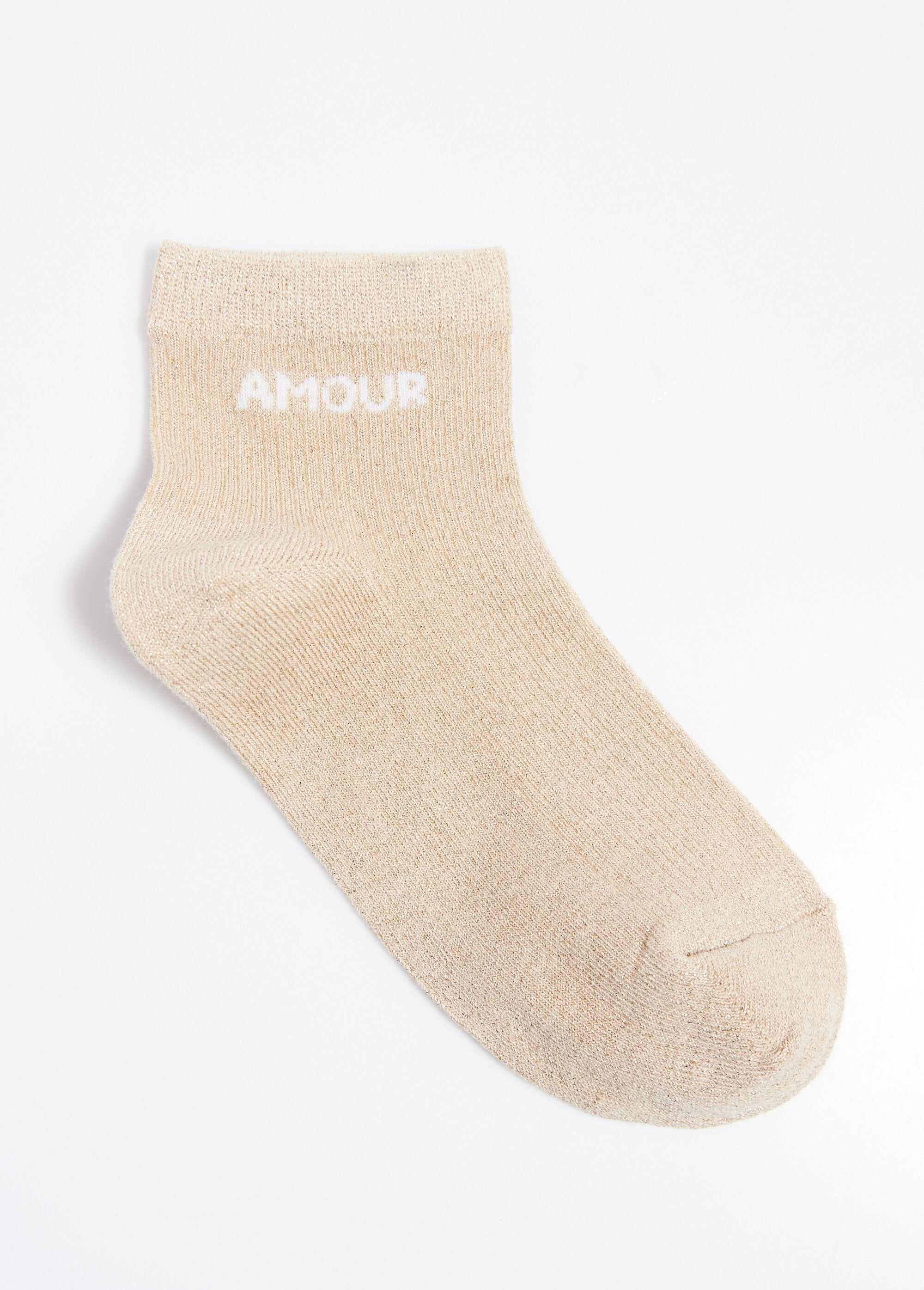 Metallic_thread_socks,_LOVE_message_Light_beige_DE1_slim