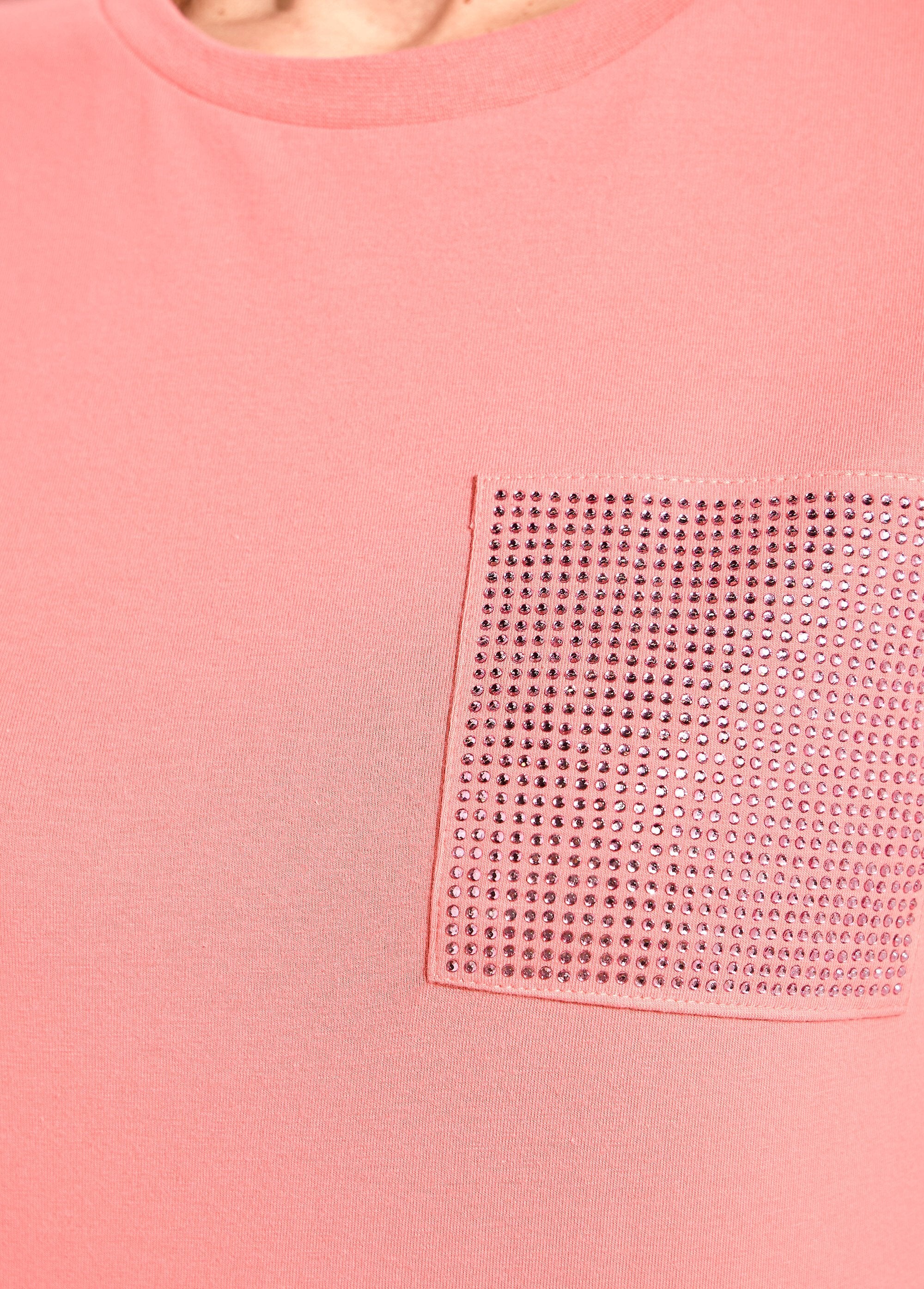 T-shirt_boîte_manches_courtes_strass_Corail_DE1_slim