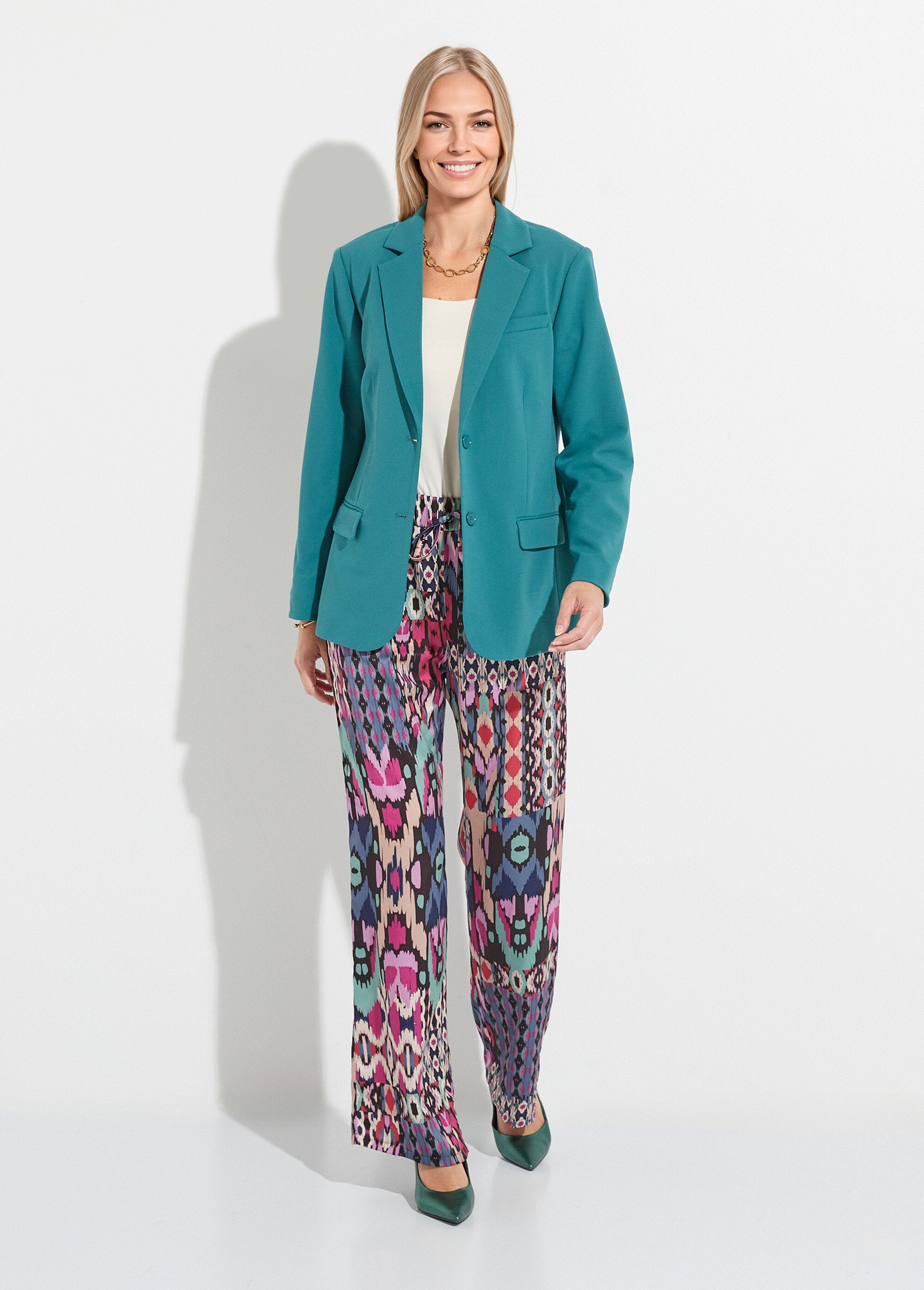 Plain_blazer_jacket_with_straight_cut_and_tailored_collar_Green_SF1_slim