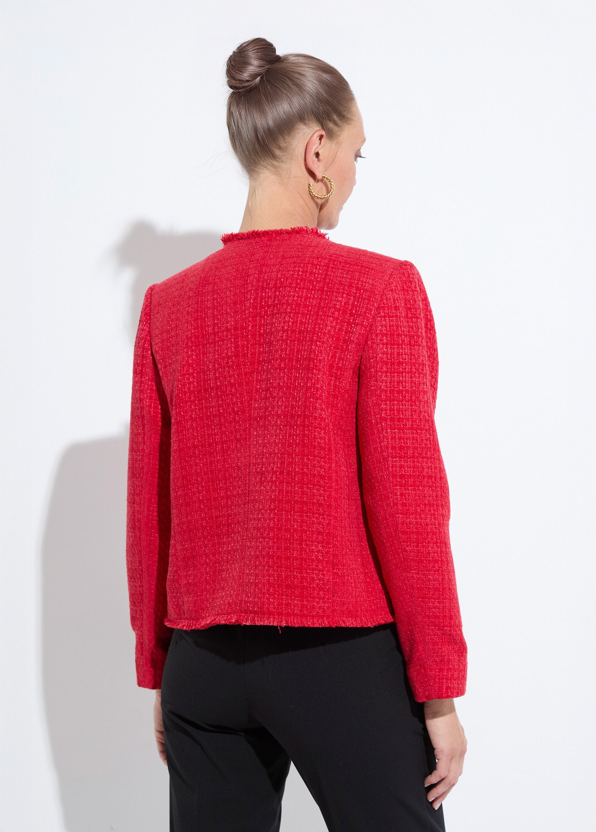 Fringed_button-down_collarless_tweed_jacket_Red_DO1_slim