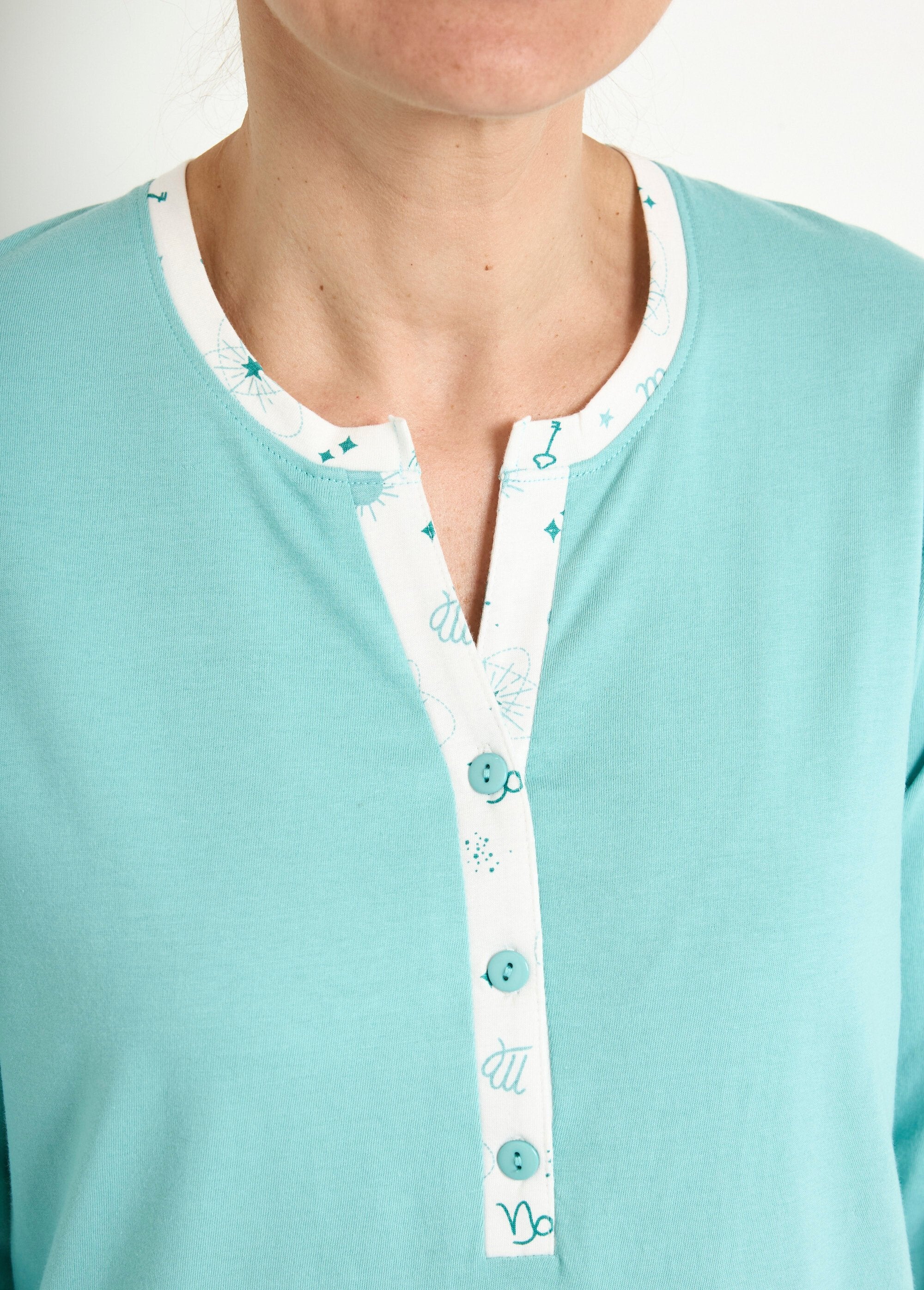 Mid-length_cotton_buttoned_liquette_nightdress_Aqua_DE1_slim