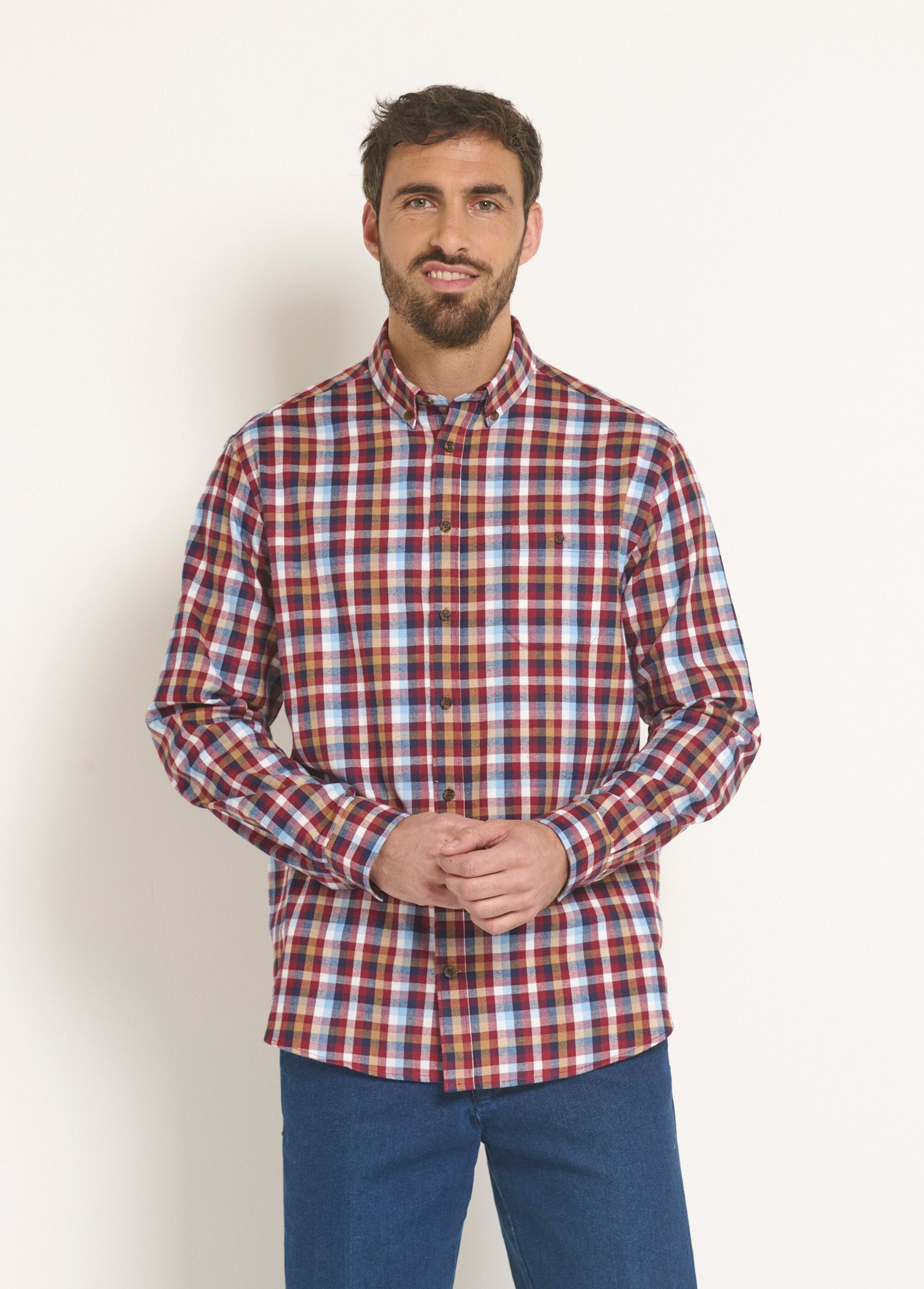 Flannel_shirt_with_velvet_details,_chic_Red_tiles_FA1_slim