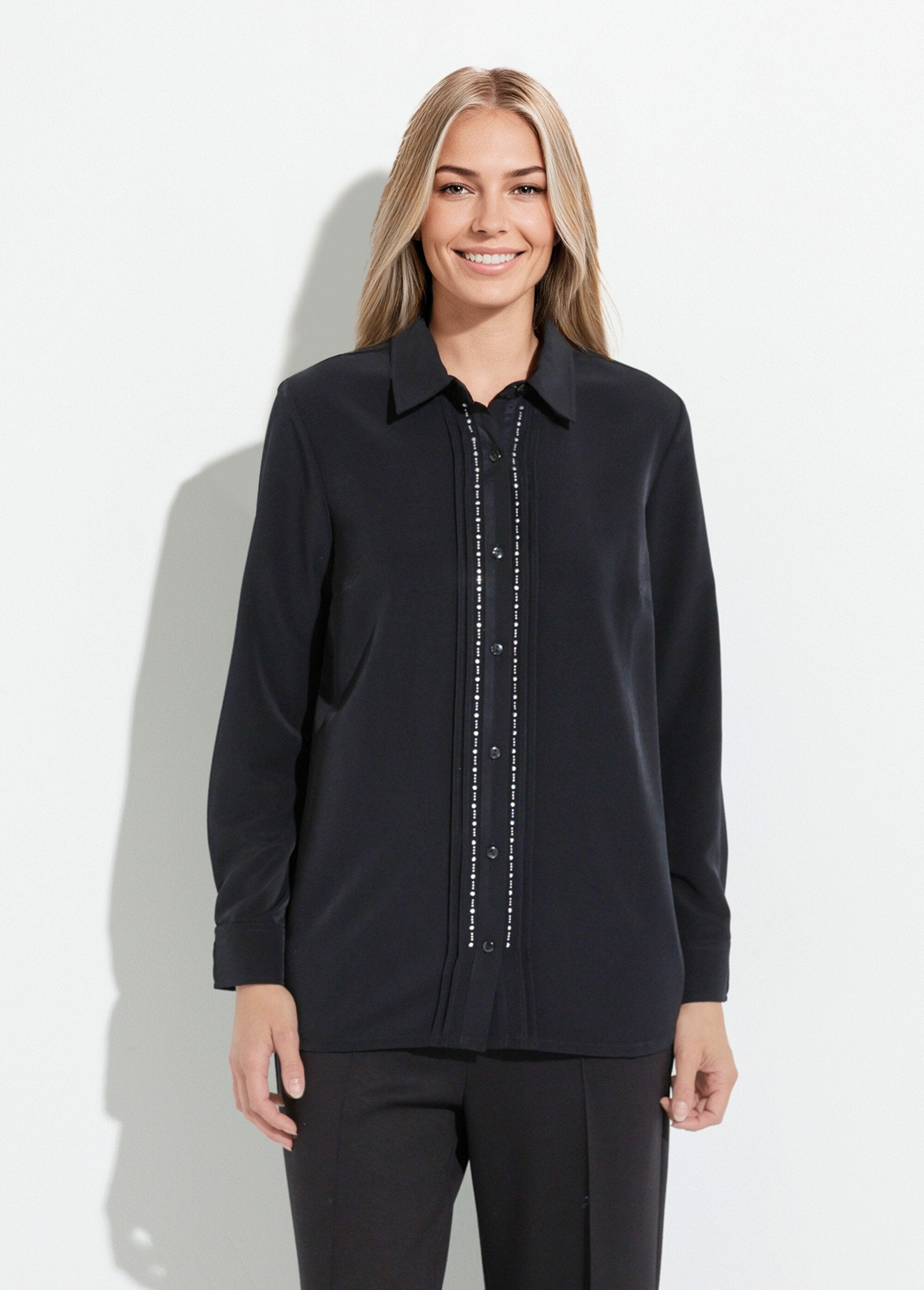 Plain_buttoned_long_rhinestone_blouse_with_shirt_collar_Black_FA1_slim