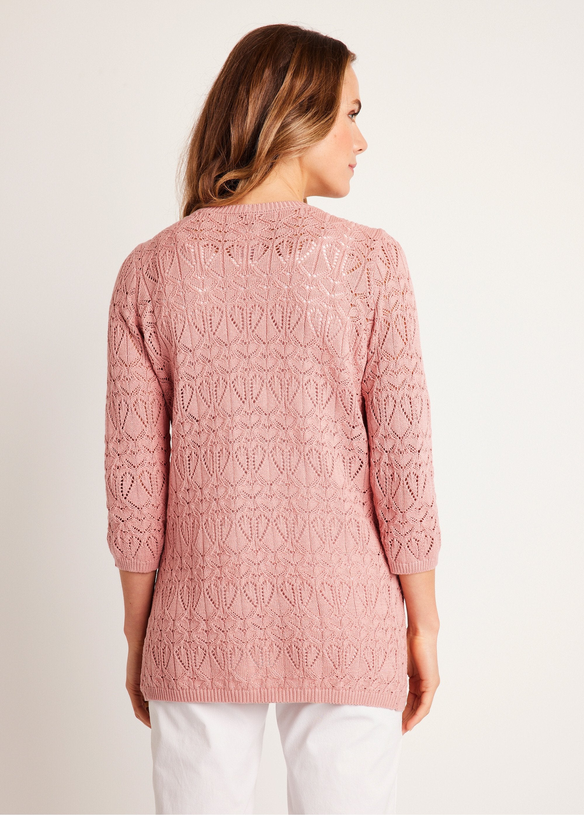 Long_openwork_cotton_cardigan_with_3/4_sleeves_Powdery_pink_DO1_slim