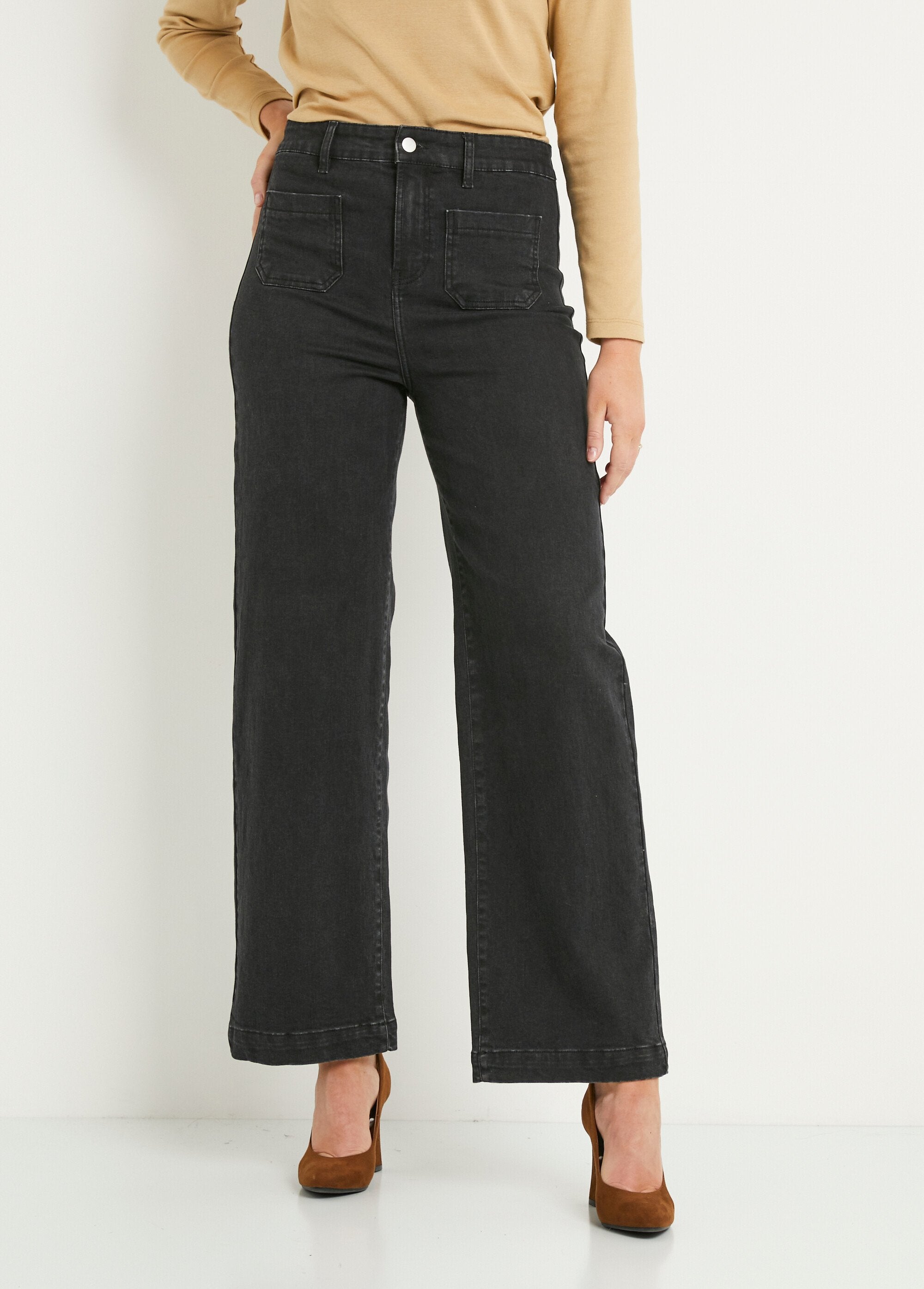 Extra-stretch_wide-leg_denim_jeans_with_4_pockets_Black_FA1_slim