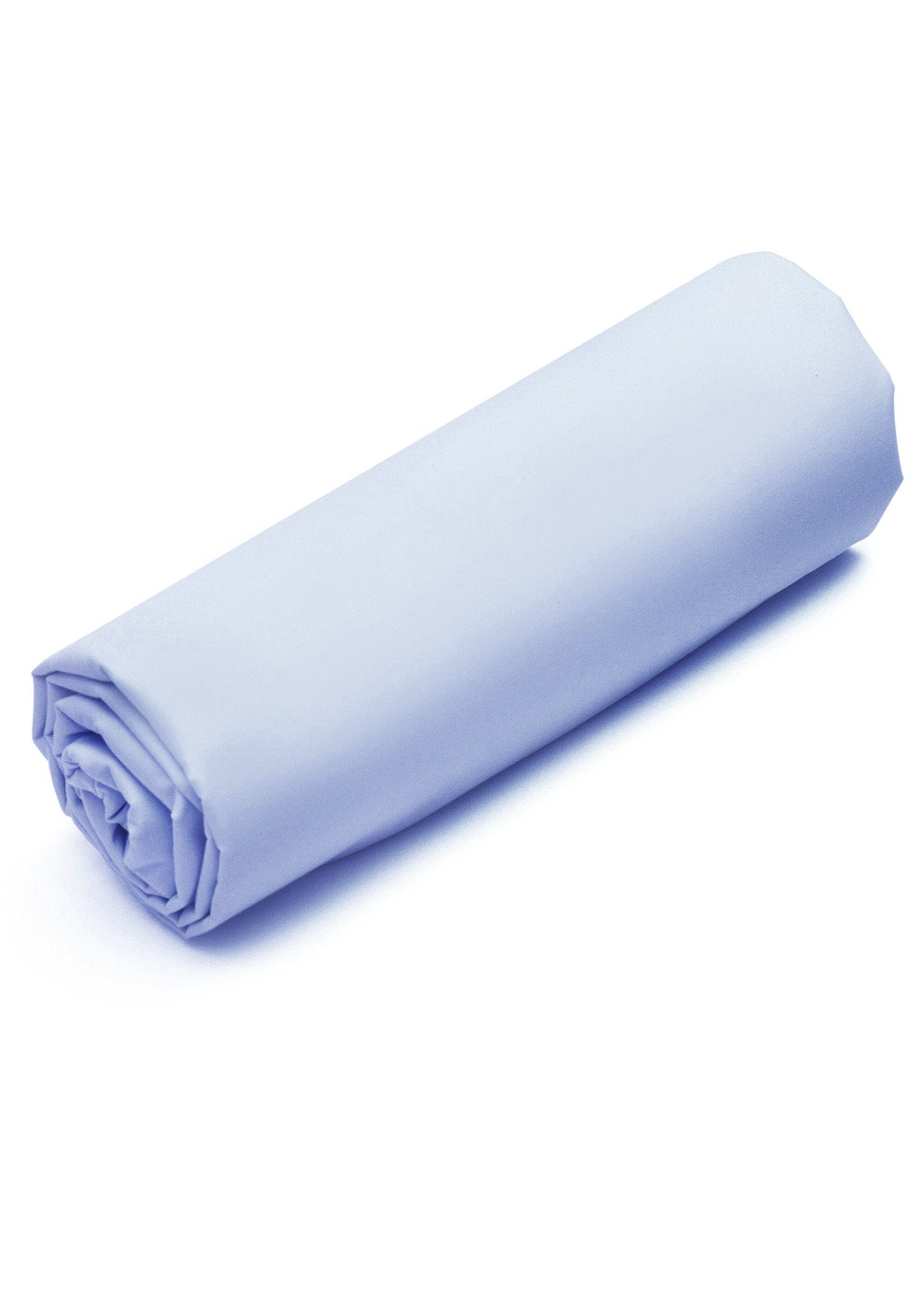 REPOS_plain_cotton_percale_fitted_sheet_Sky_blue_FA1_slim