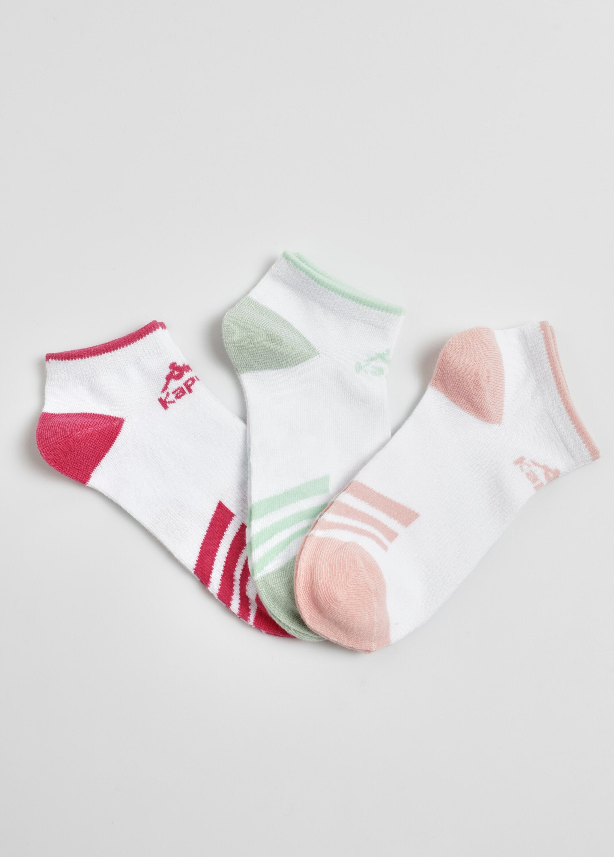 Lot_de_3_Socquettes_rayures_et_logo_Assortis_rose_FA1_slim