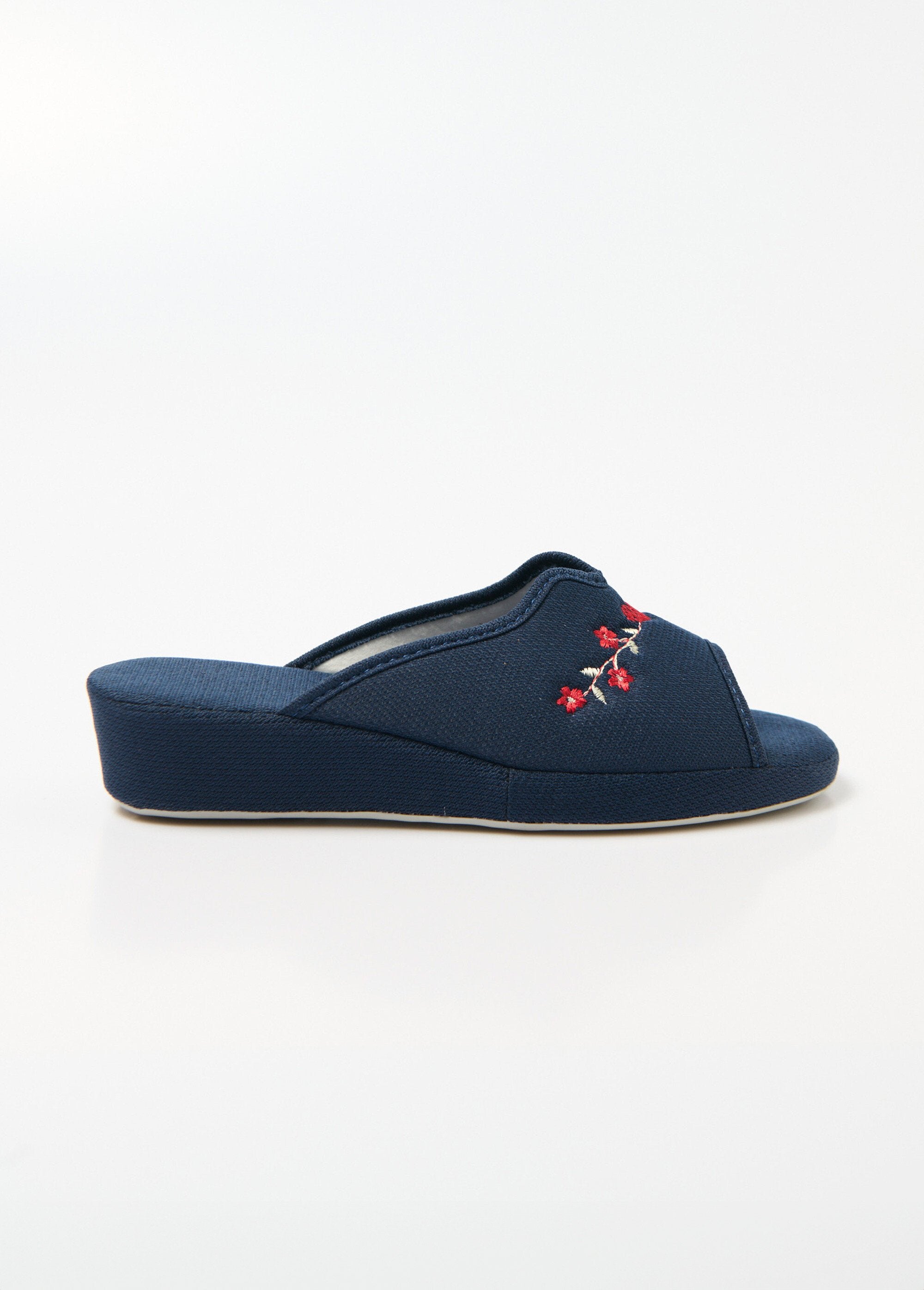 Embroidered_comfort_width_mules_with_covered_wedge_heel_Marine_DR1_slim