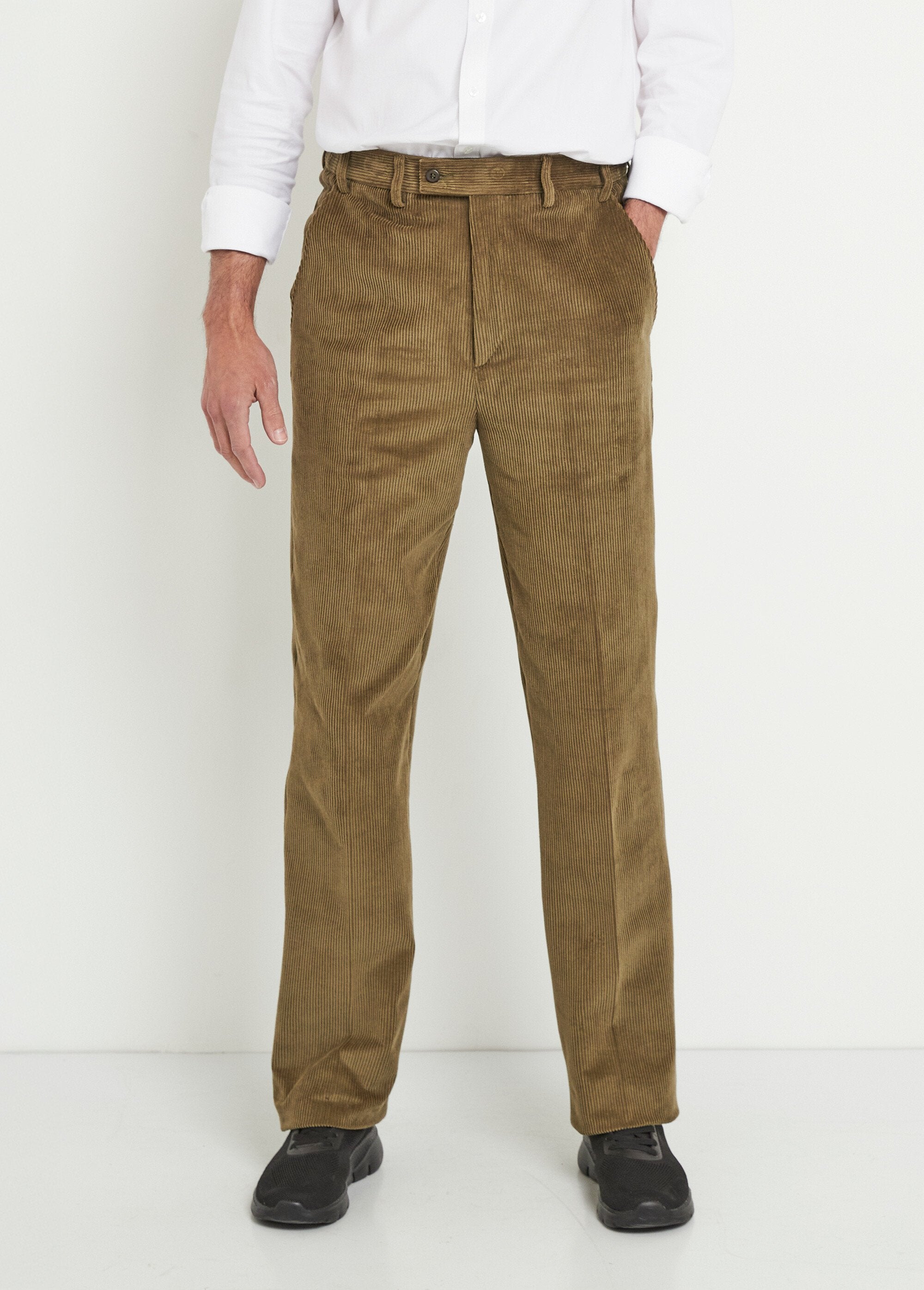 Straight-leg_pants_with_comfort_elastic_waistband_Bronze_velvet_FA1_slim