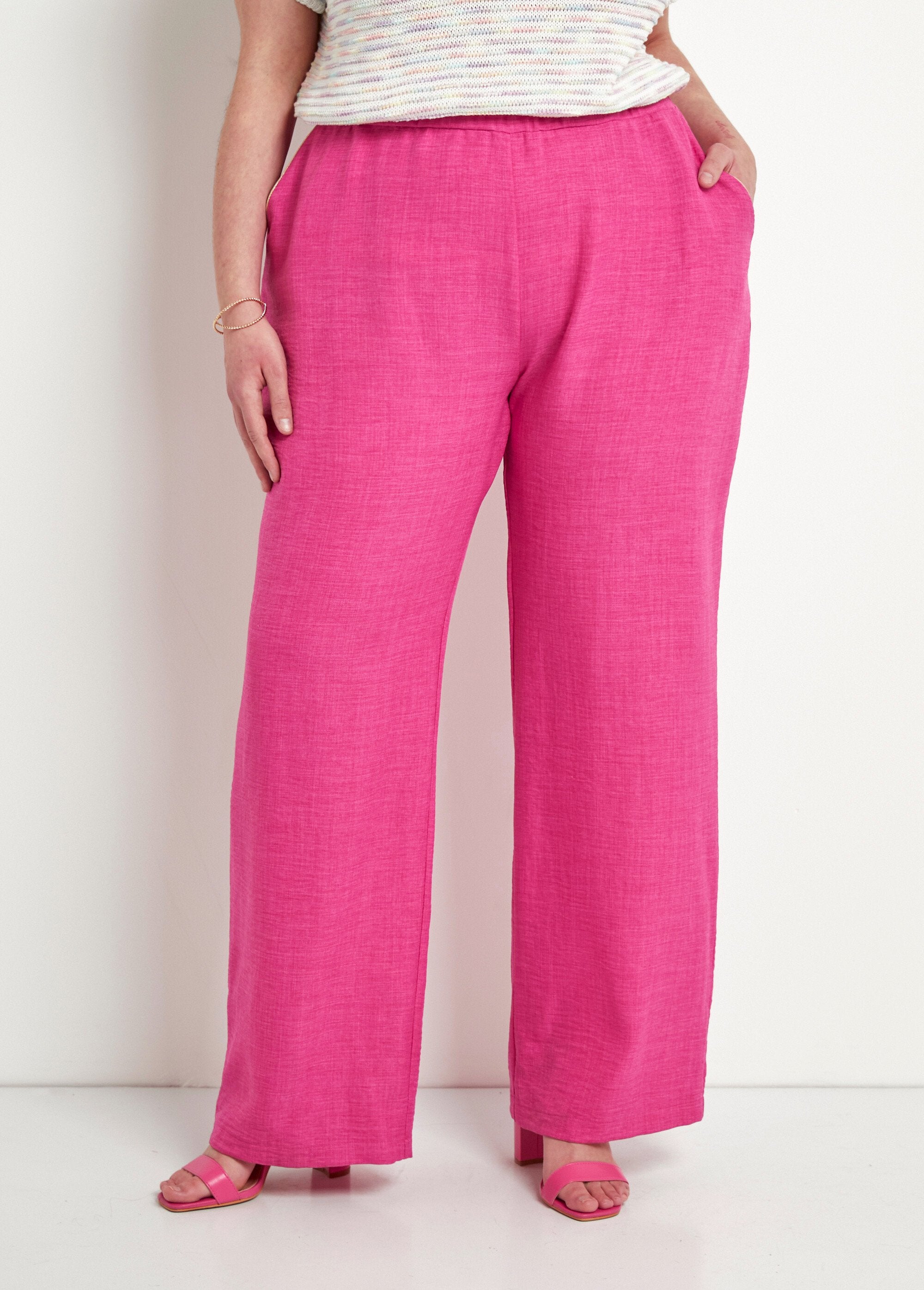 Wide_elasticated_waist_linen_look_trousers_Pink_FA1_curvy