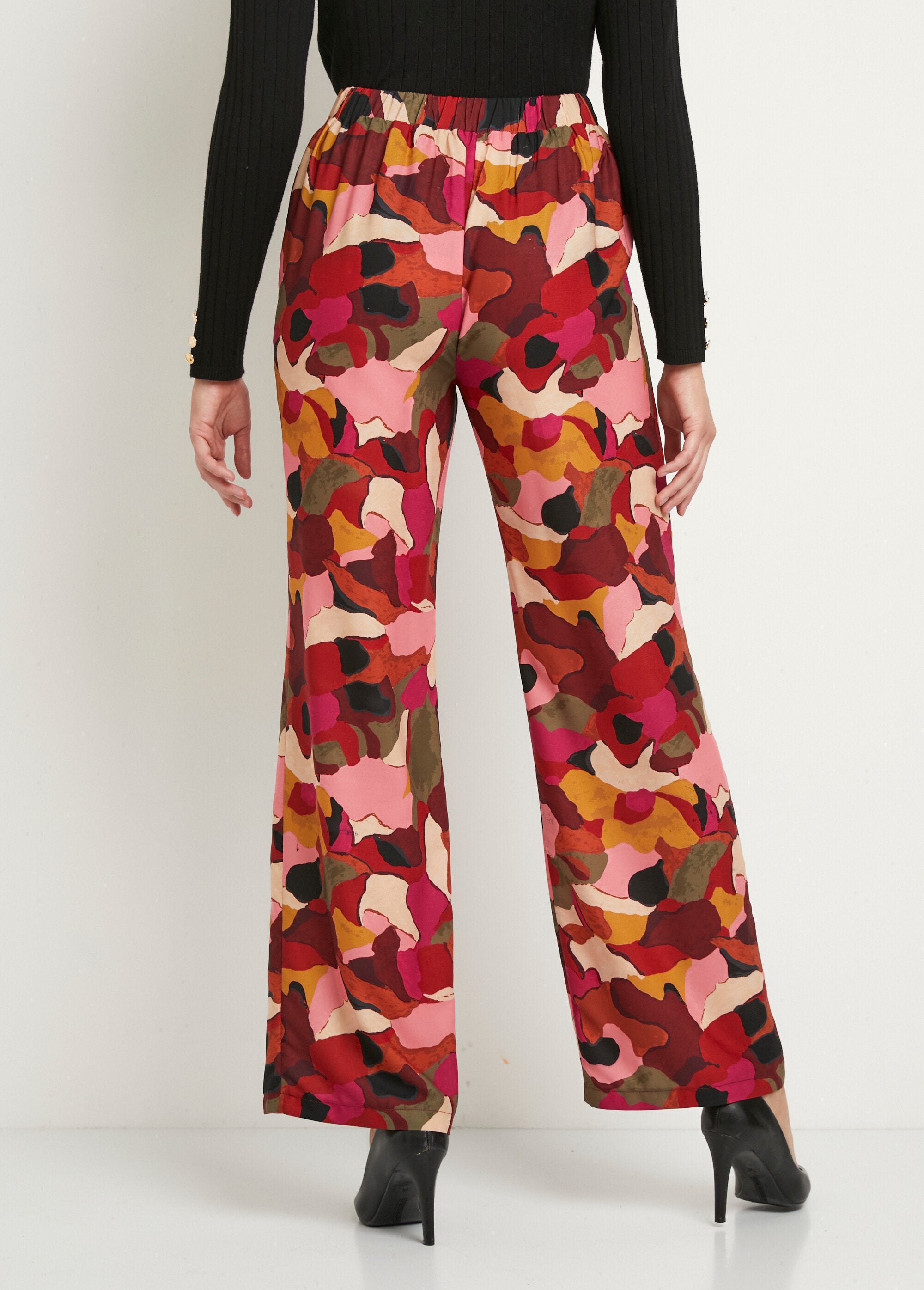 Printed_wide-leg_pants_with_semi-elasticated_waistband_Pink_and_brown_DO1_slim