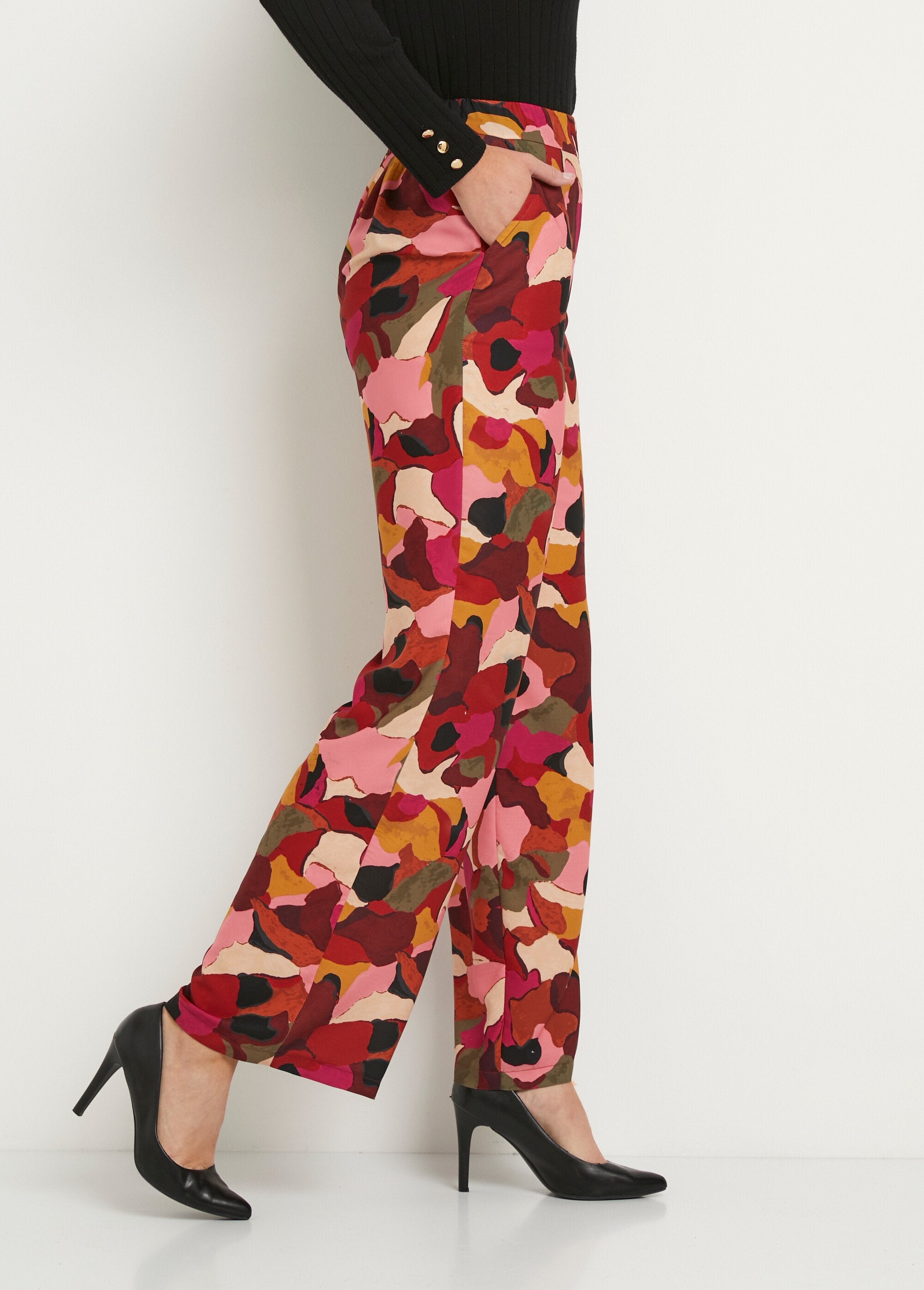 Printed_wide-leg_pants_with_semi-elasticated_waistband_Pink_and_brown_DR1_slim