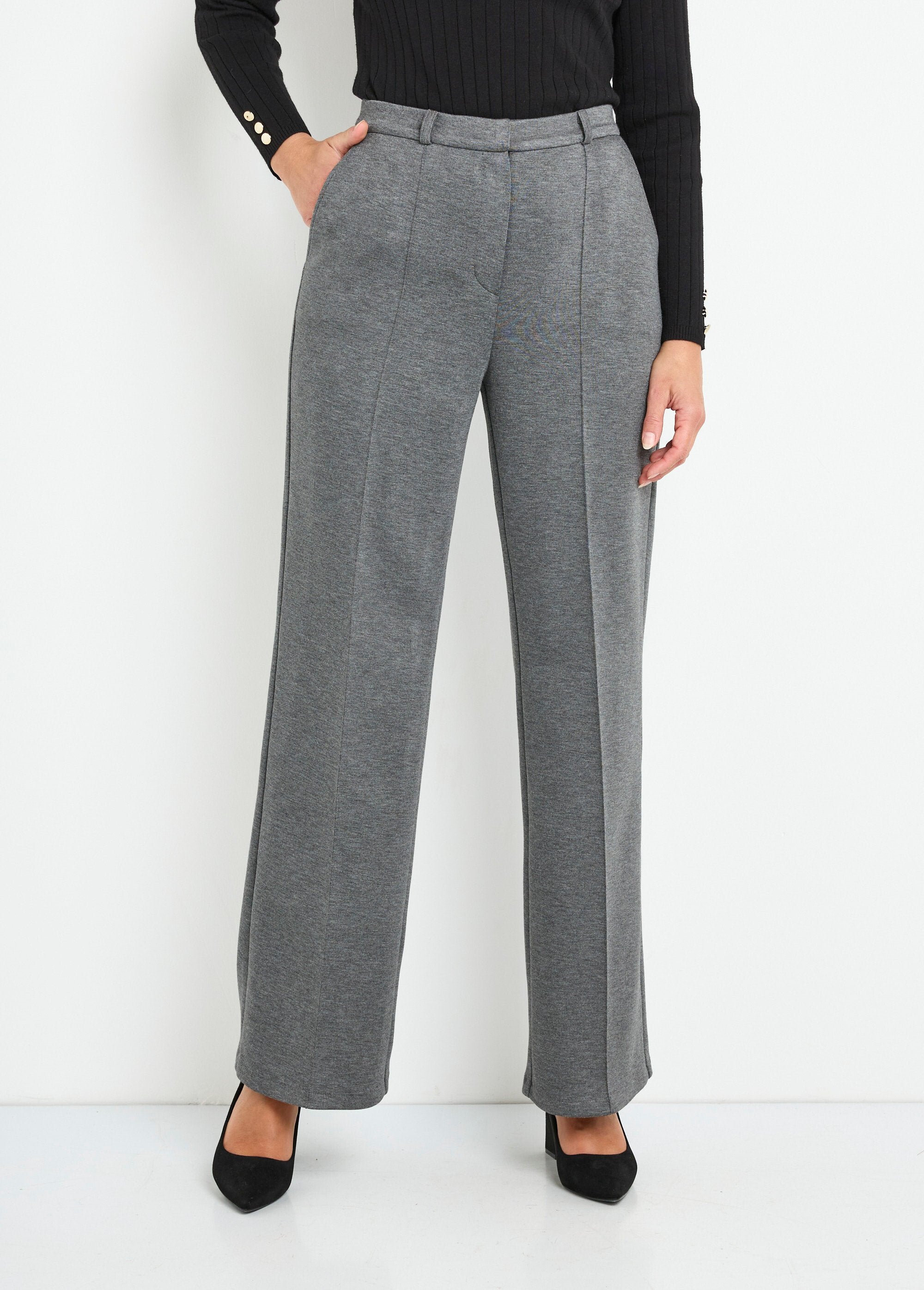 Structured_city_pants_in_plain_milano_knit_Charcoal_grey_FA1_slim