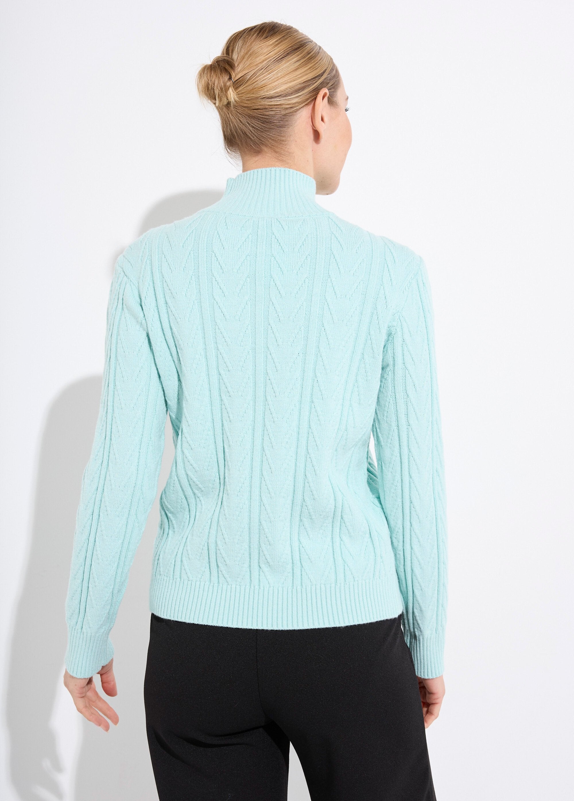 Pull_chaud_col_montant_côtelé_et_torsadé_Vert_DO1_slim