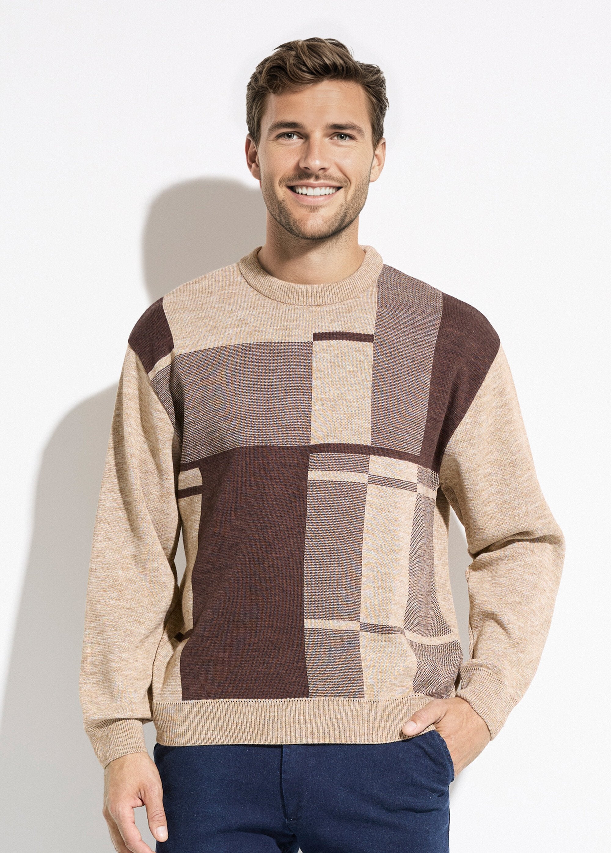 Round_neck_jacquard_long_sleeve_wool_sweater_Beige_FA1_slim