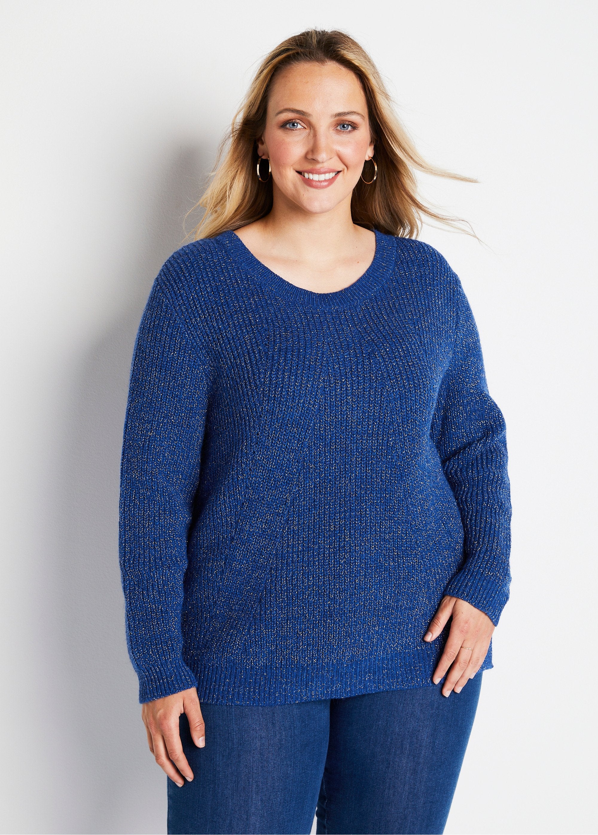 Round_neck_beaded_knit_sweater_with_wool_Blue_FA1_curvy