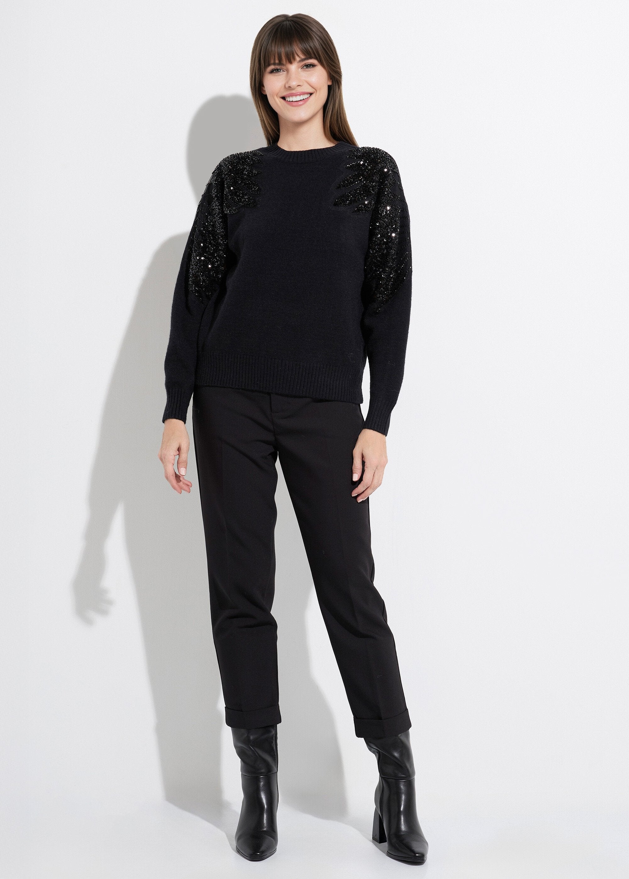 Round_neck_sweater_with_sparkling_pearls_and_rhinestones_Black_SF1_slim