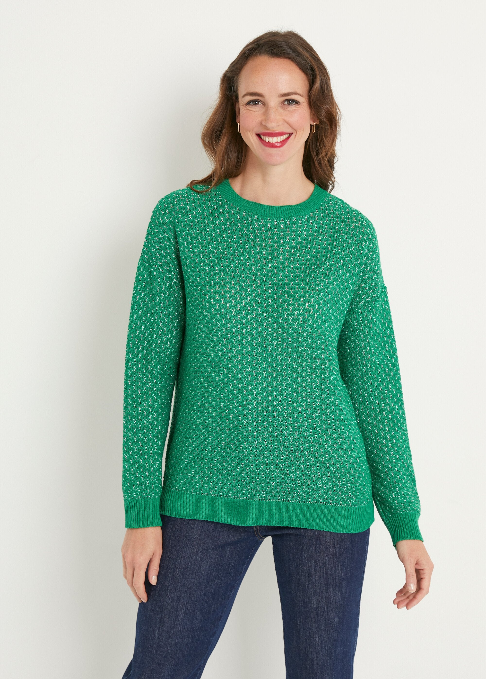 Soft_shiny_cotton_blend_sweater_with_round_neck_Green_FA1_slim