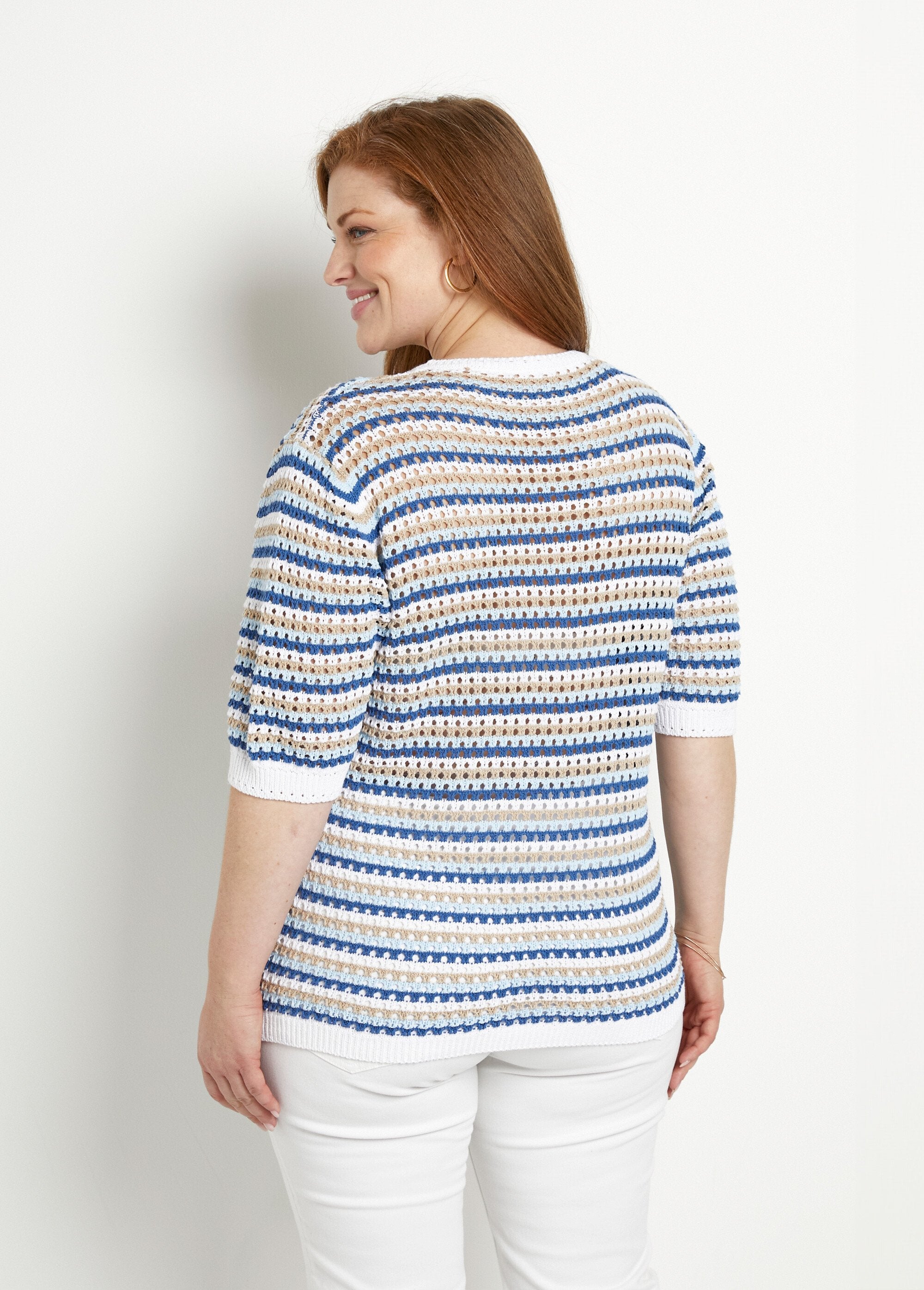 Soft_striped_openwork_short_sleeve_sweater_Blue_stripe_DO1_curvy