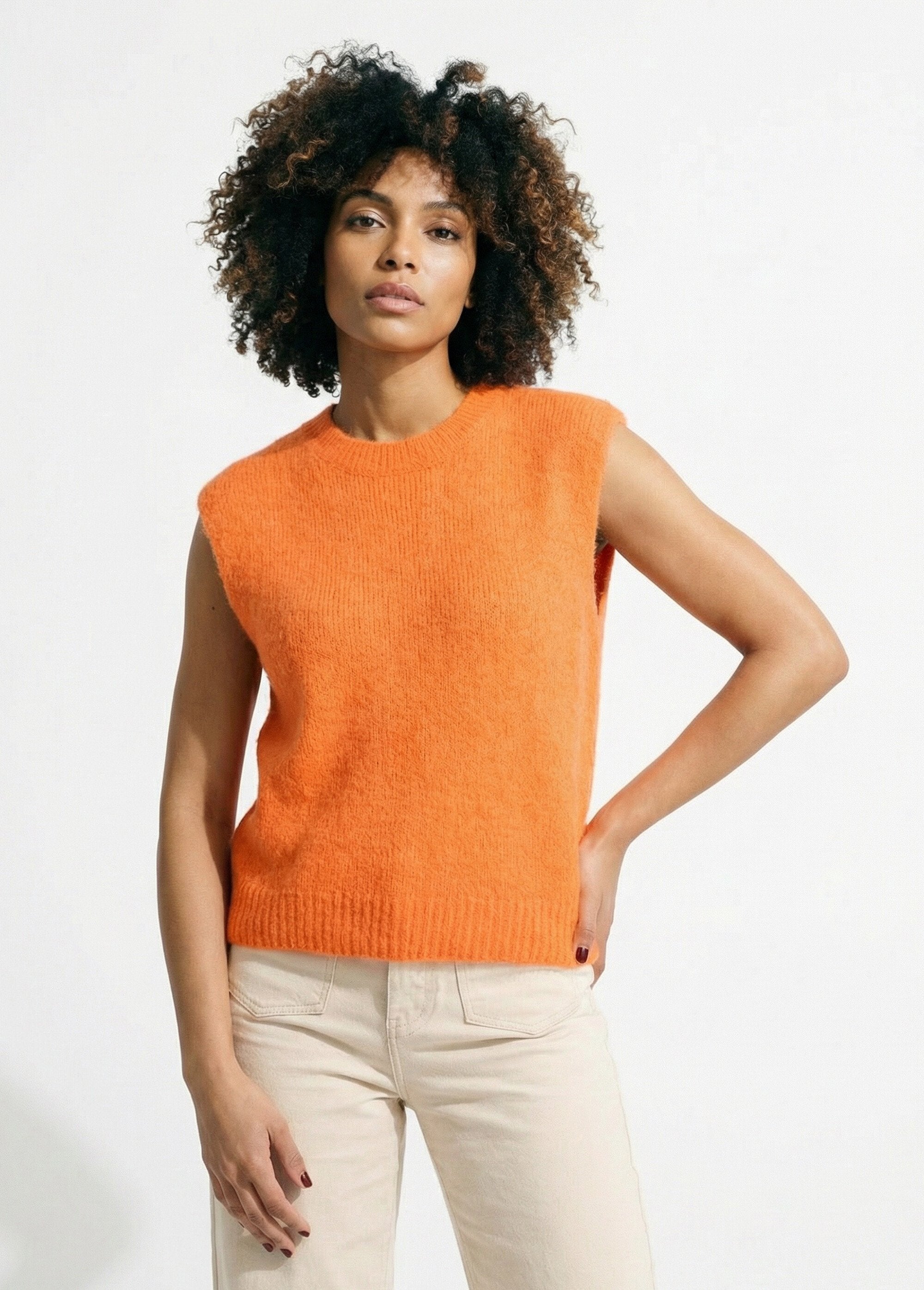 Pull_sans_manches_en_maille_avec_laine_Orange_vif_FA1_slim