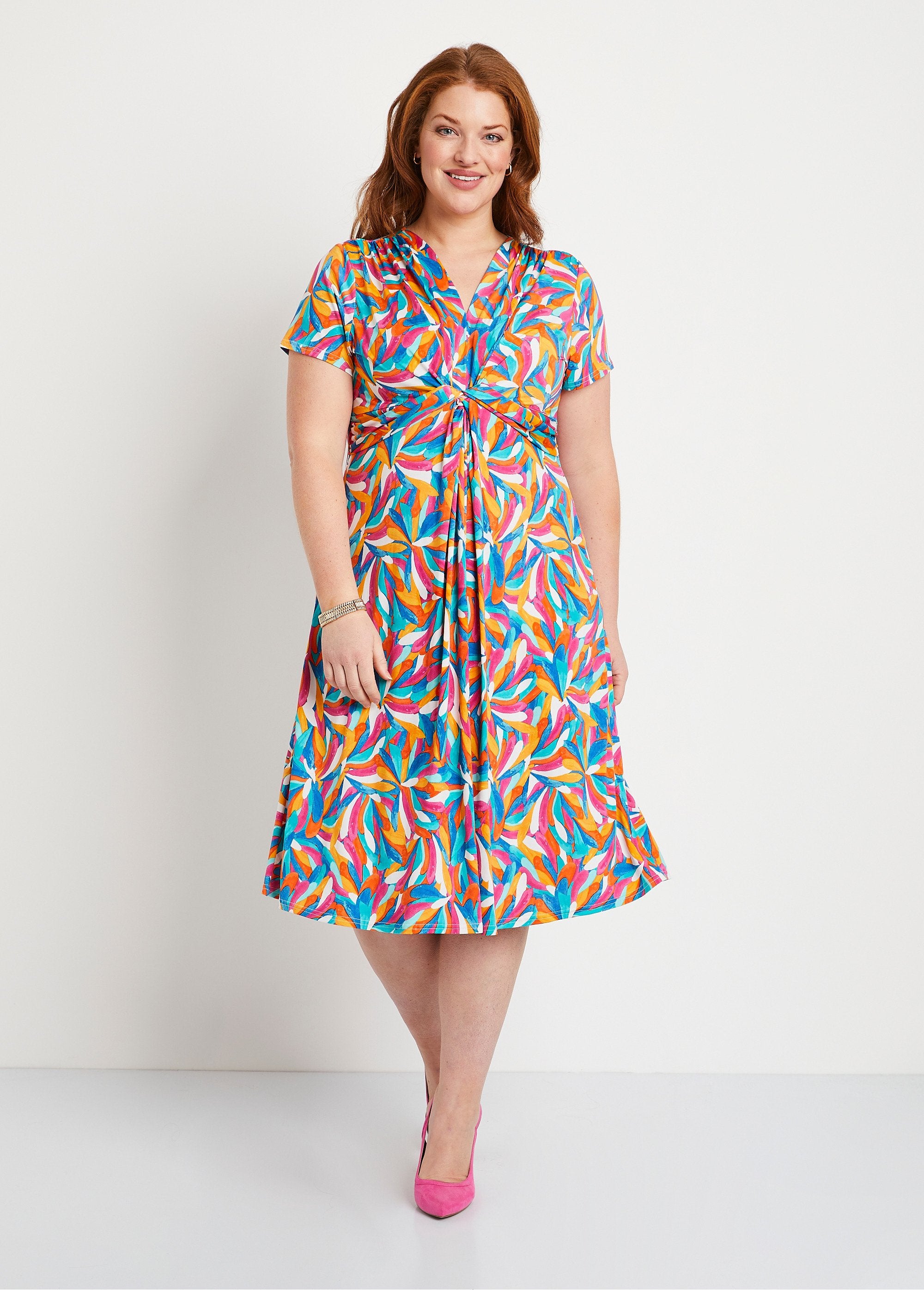 Short_flared_floral_graphic_dress_Multicolor_FA1_curvy