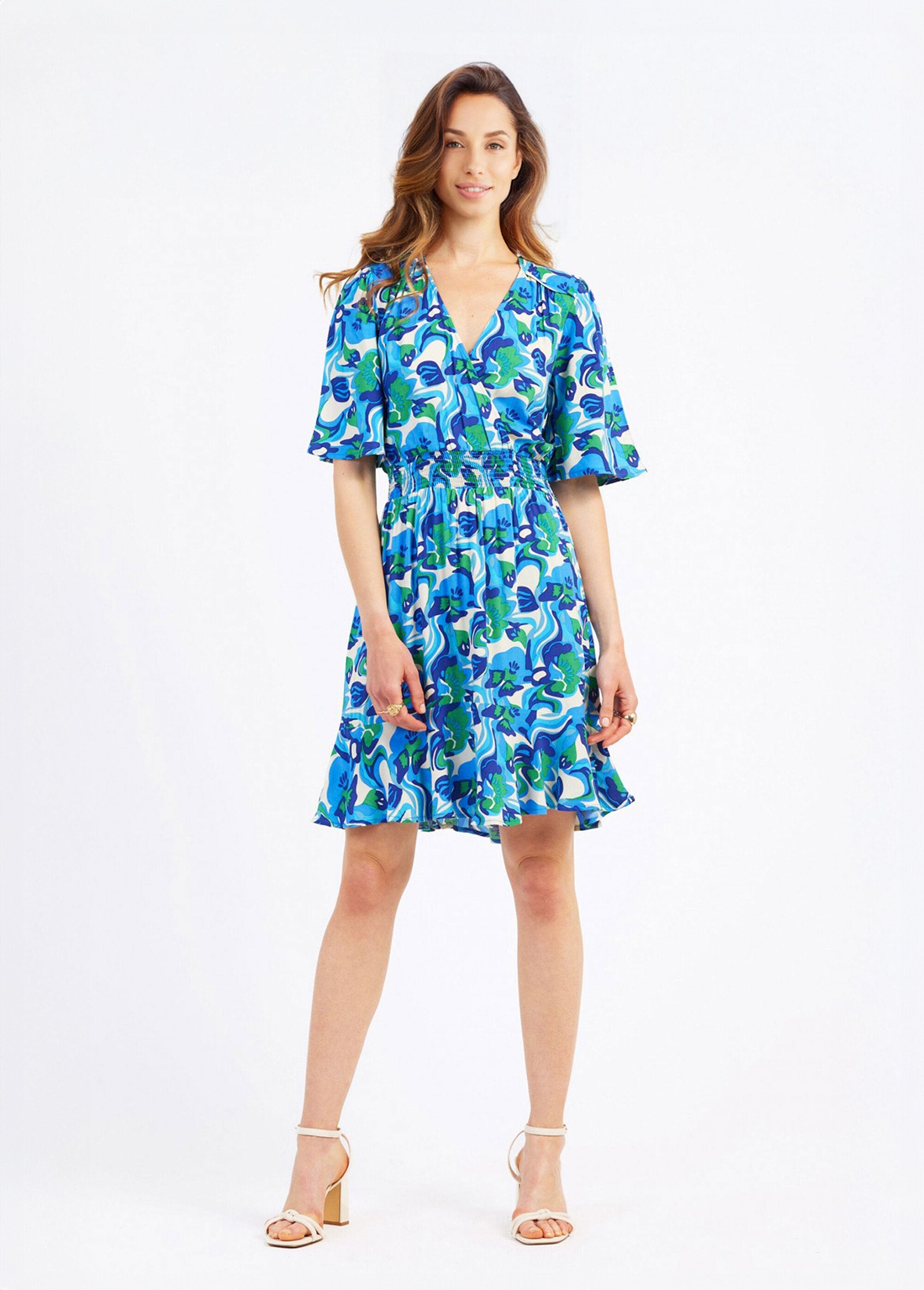 Short_elasticated_waist_patterned_dress_Blue_prints_FA1_slim