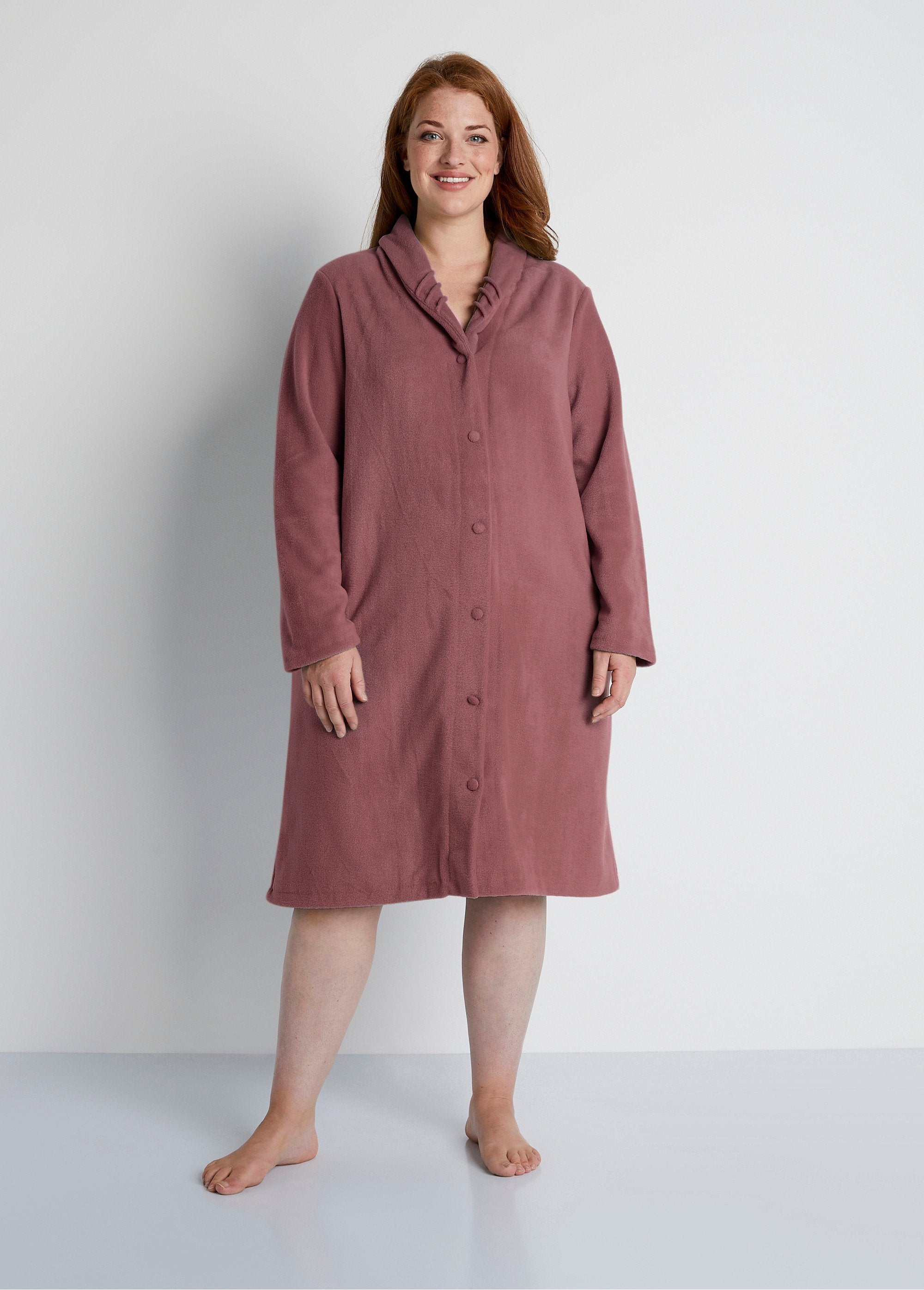 Plain_fleece_dressing_gown_Rosewood_FA1_curvy