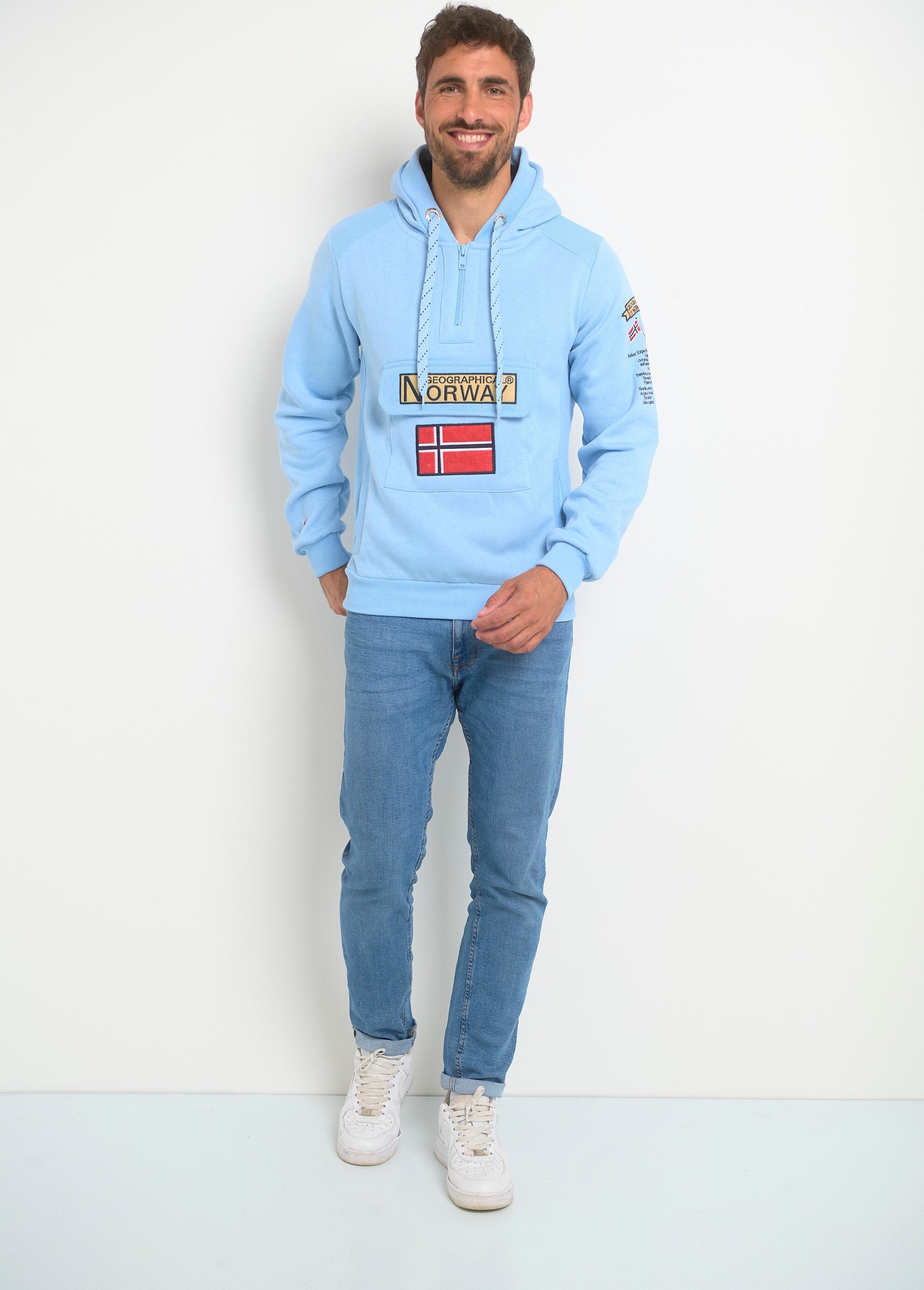 Long_sleeve_half_zip_hoodie_Sky_blue_SF1_slim