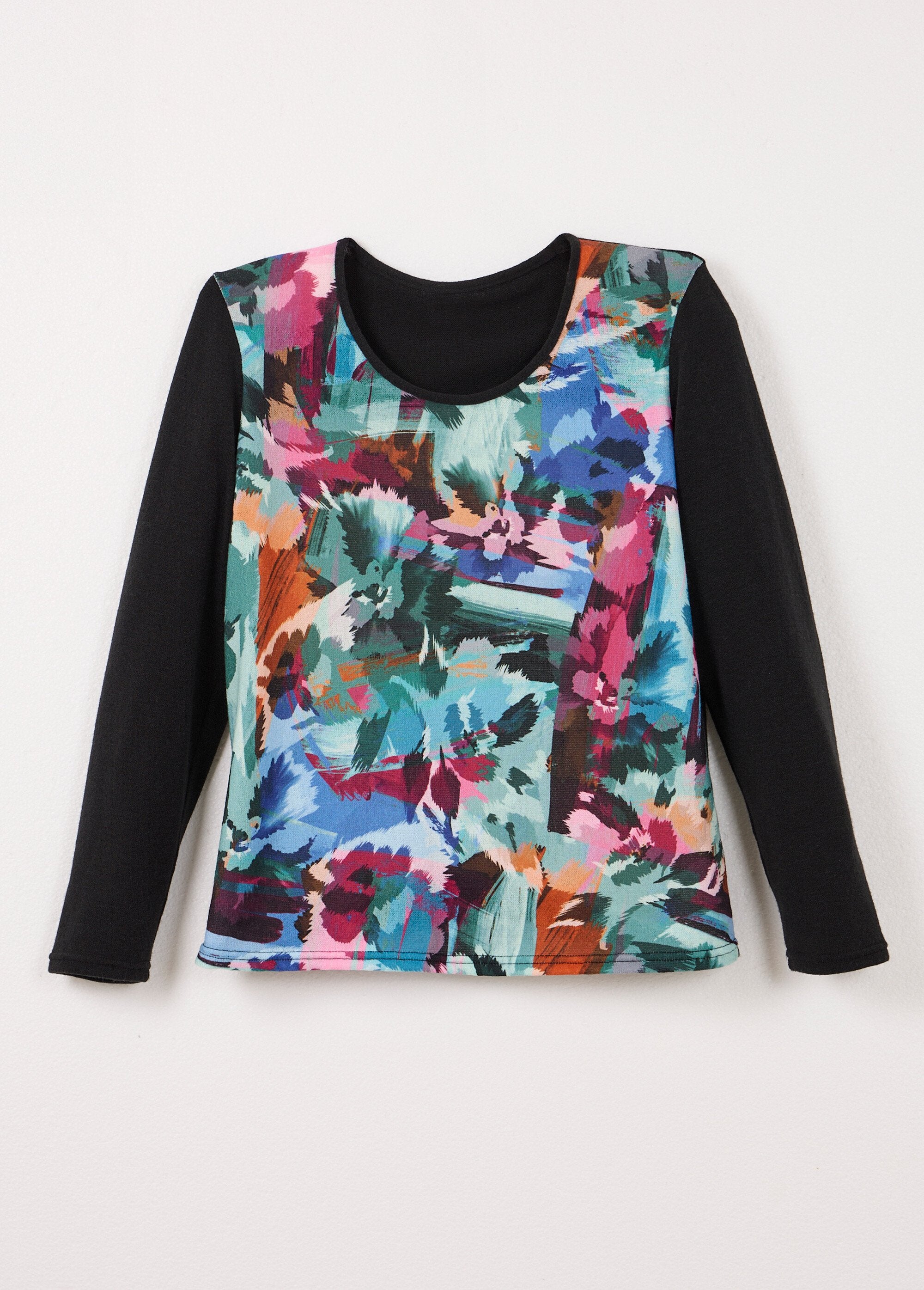 Warm,_plain_T-shirt_with_long-sleeved_front_motif_Multicolore_AP1_slim