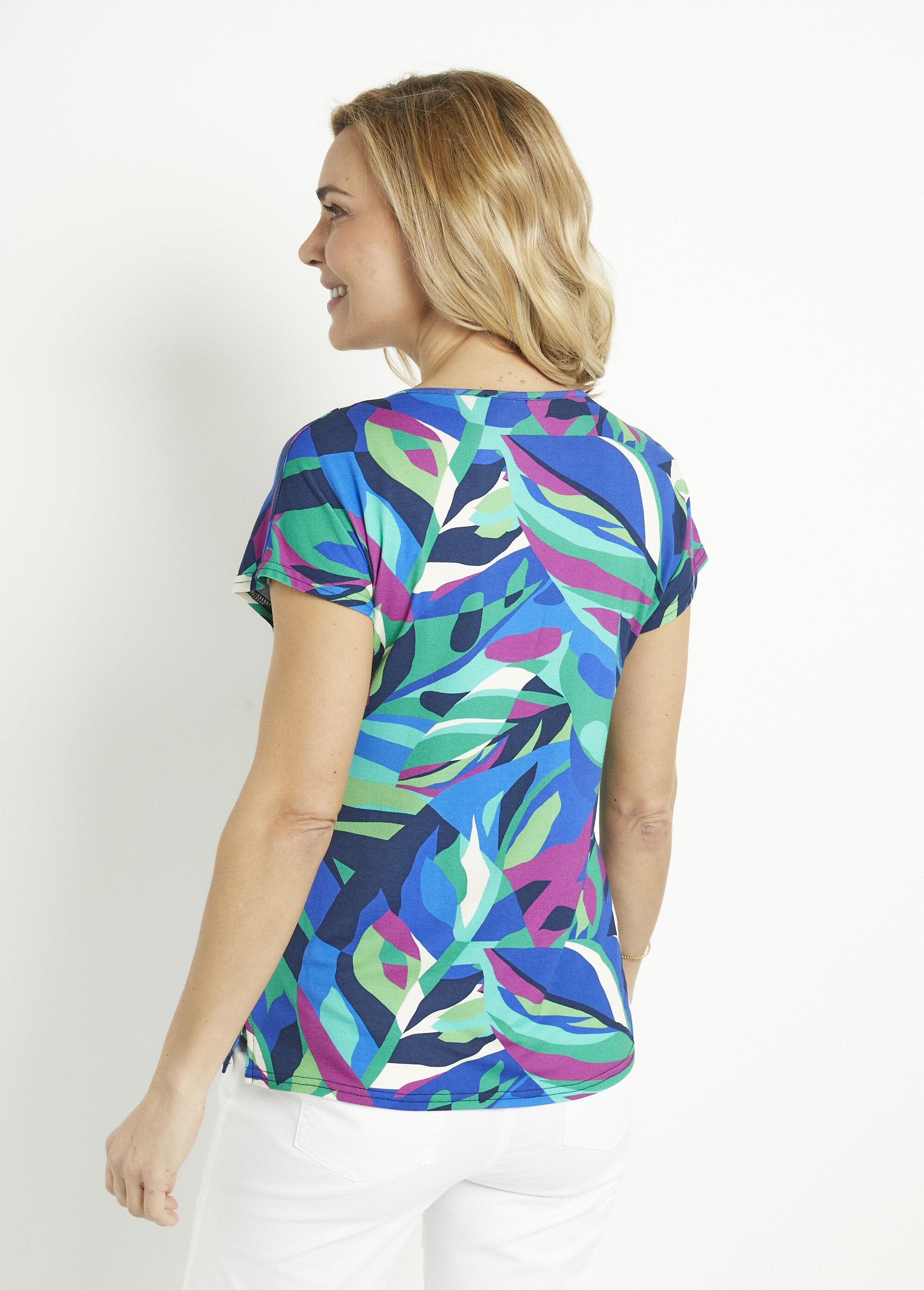 Long_round_neck_T-shirt_with_plain_or_printed_short_sleeves_Multicolor_DO1_slim