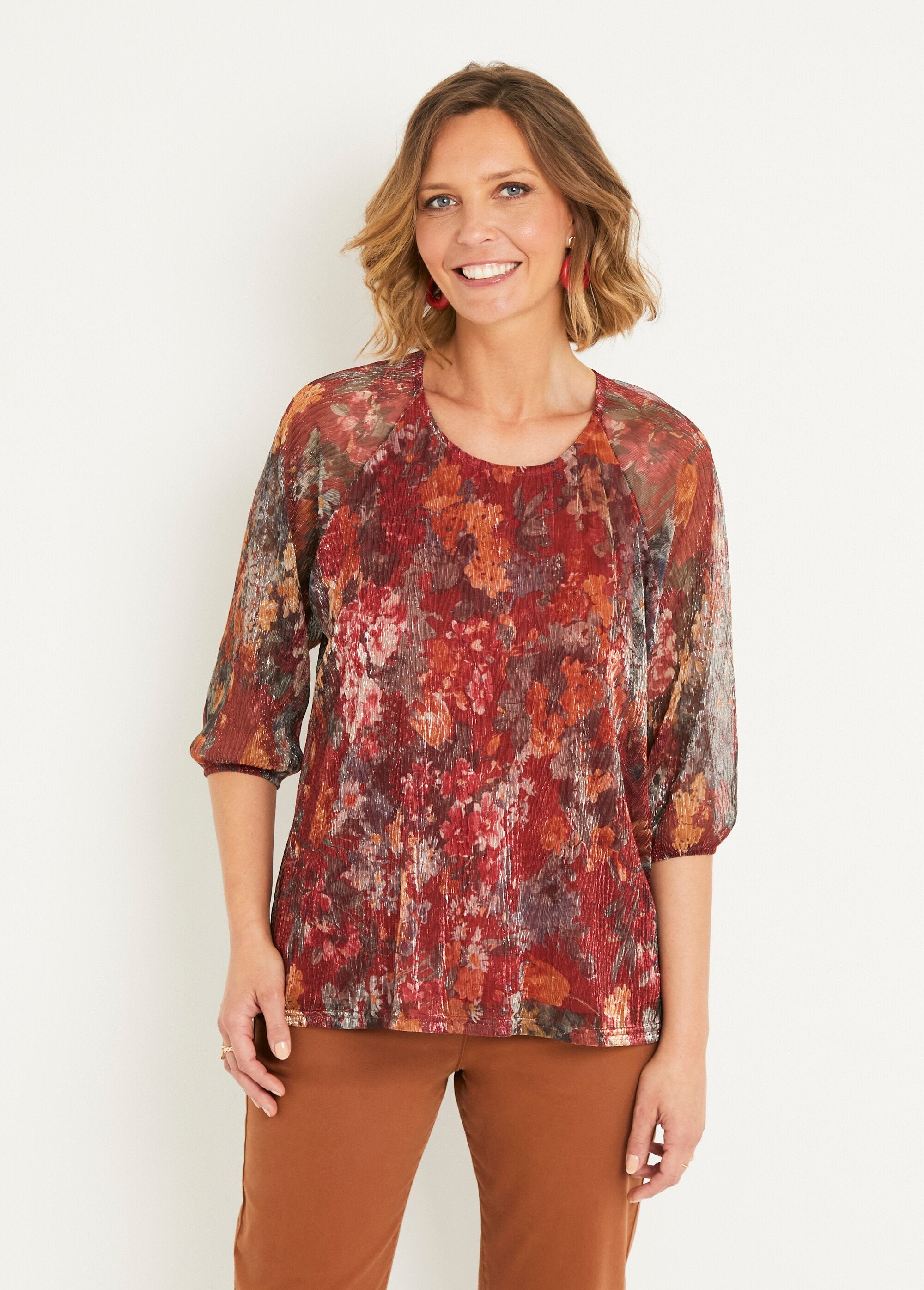 Printed_pleated_mesh_flared_top_with_lining_Copper_print_FA1_slim