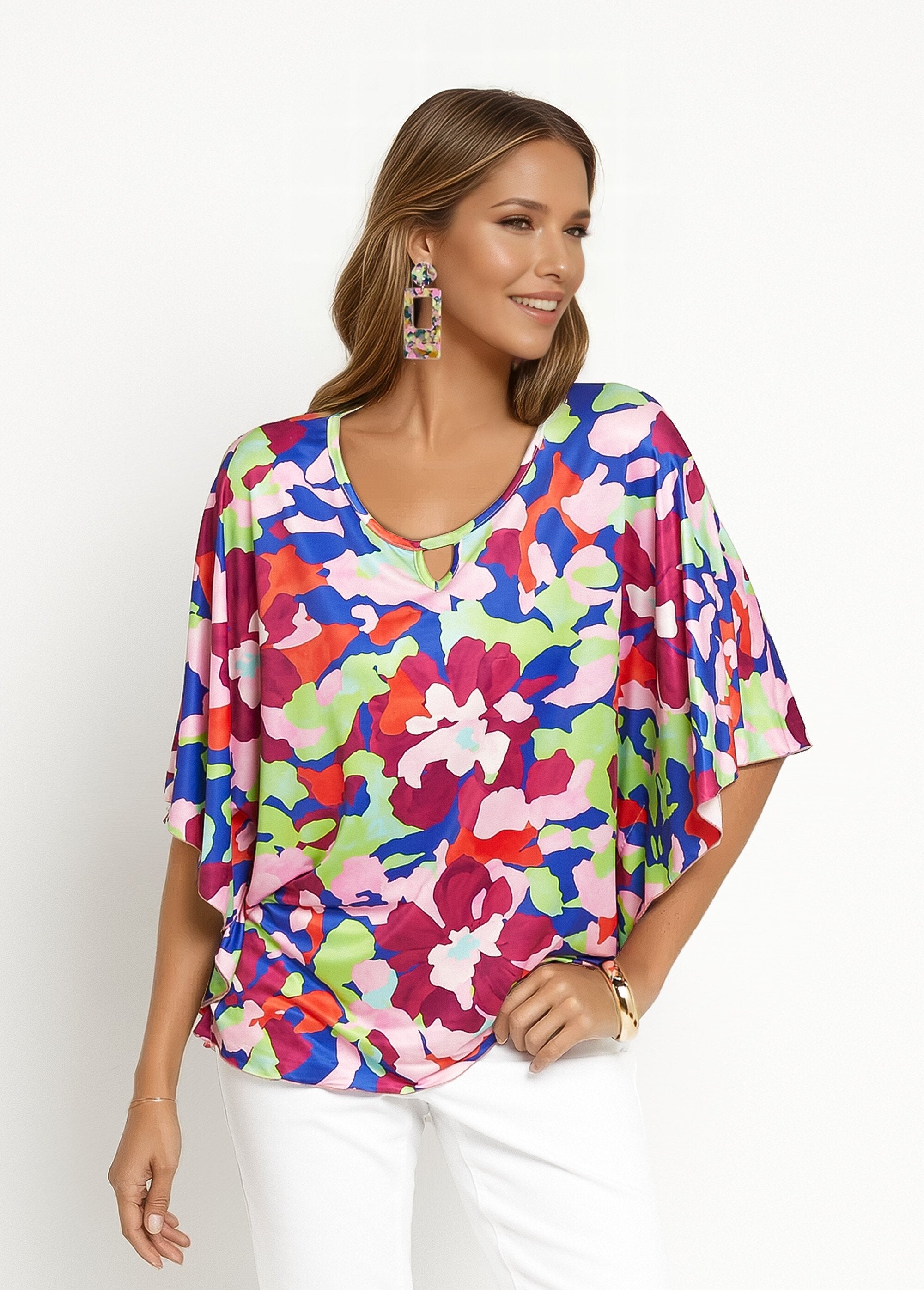 Arty_printed_butterfly_sleeve_tunic_Rose_prints_FA1_slim